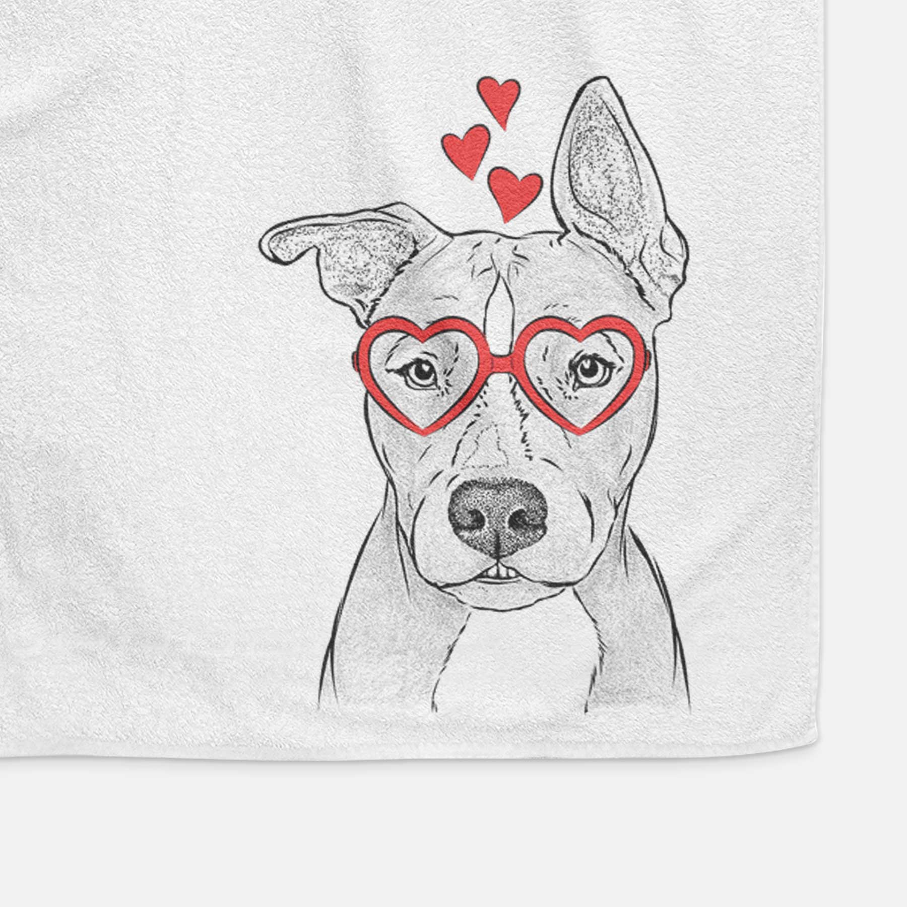 Kisses the Pitbull Decorative Hand Towel