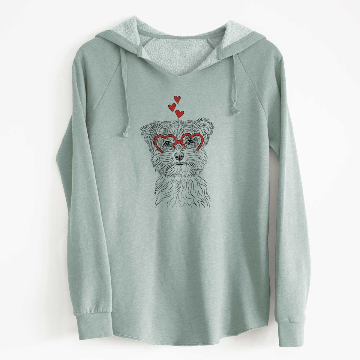 Valentine Kiwi the Morkie - Cali Wave Hooded Sweatshirt