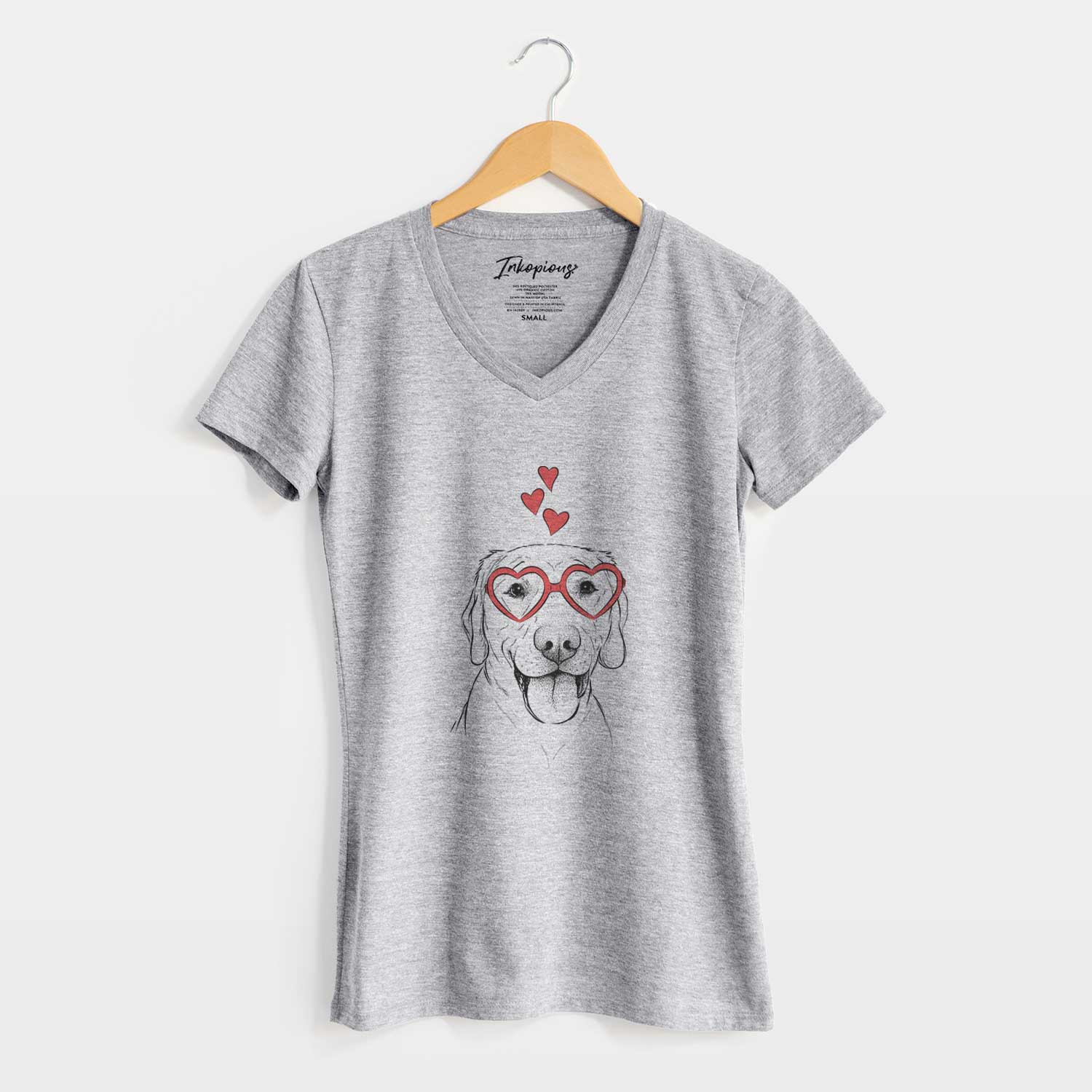 Valentine Klay the Labrador Retriever - Women's V-neck Shirt