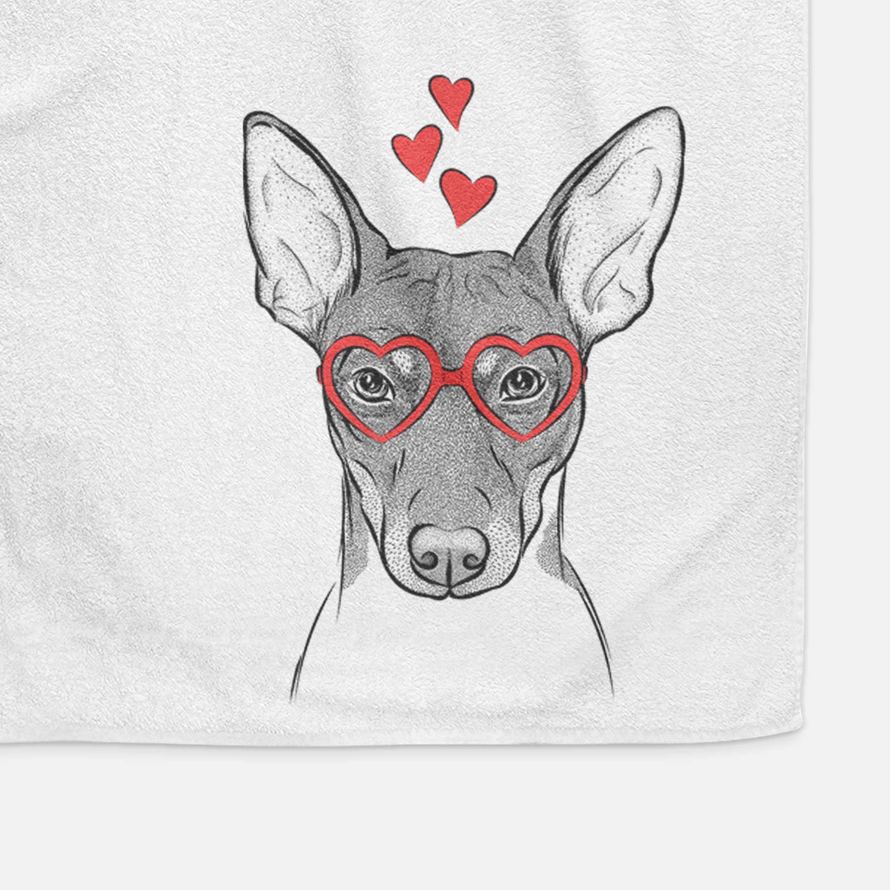 Knox the Rat Terrier Decorative Hand Towel