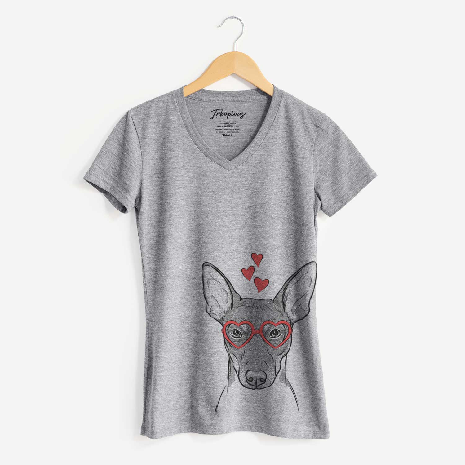 Valentine Knox the Rat Terrier - Women's V-neck Shirt