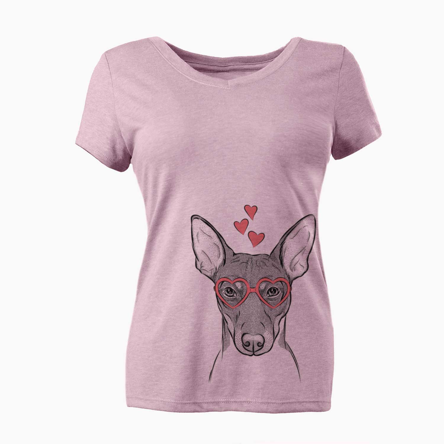 Valentine Knox the Rat Terrier - Women's V-neck Shirt