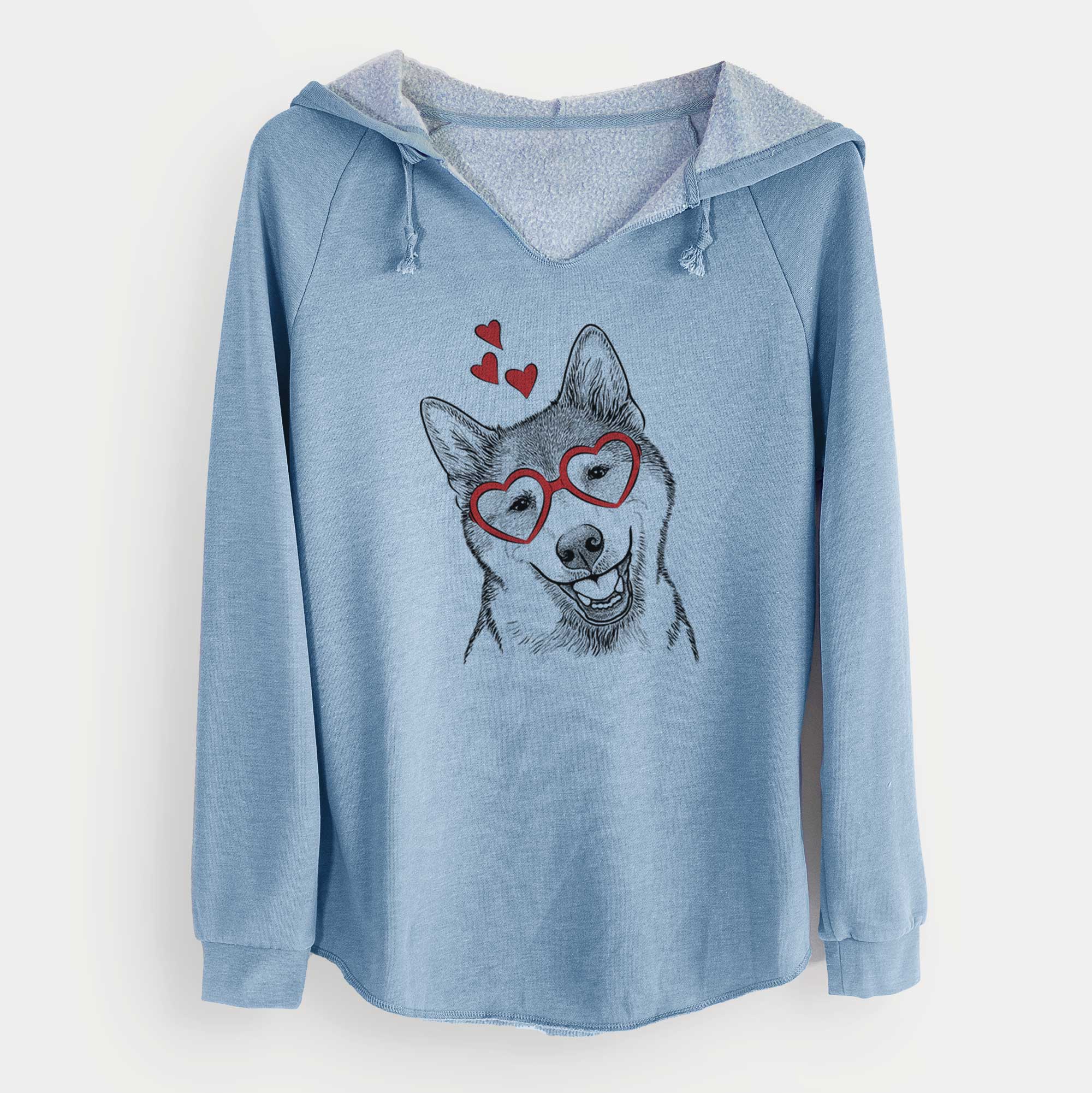 Valentine Koby the Shiba Inu - Cali Wave Hooded Sweatshirt