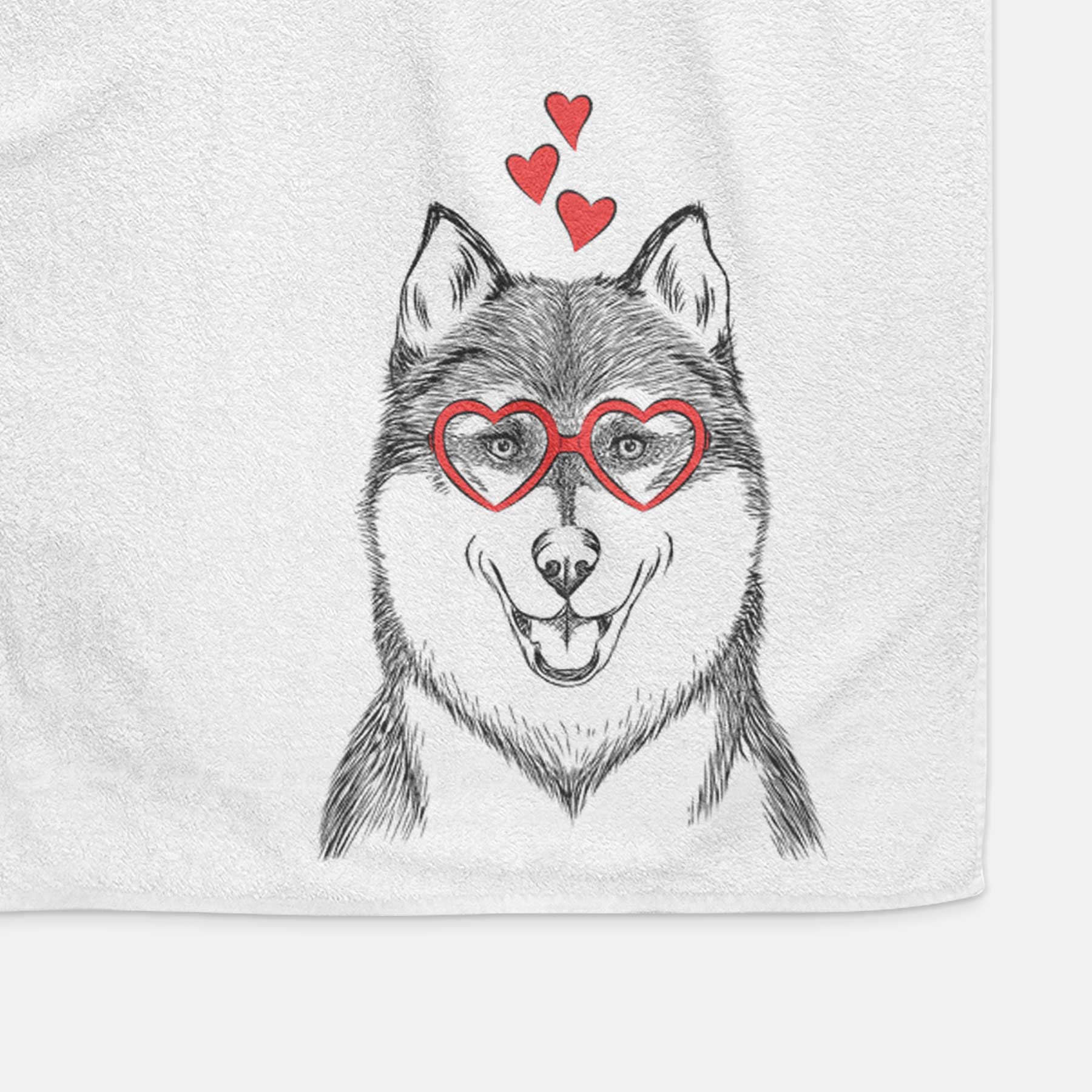 Koda the Siberian Husky Decorative Hand Towel