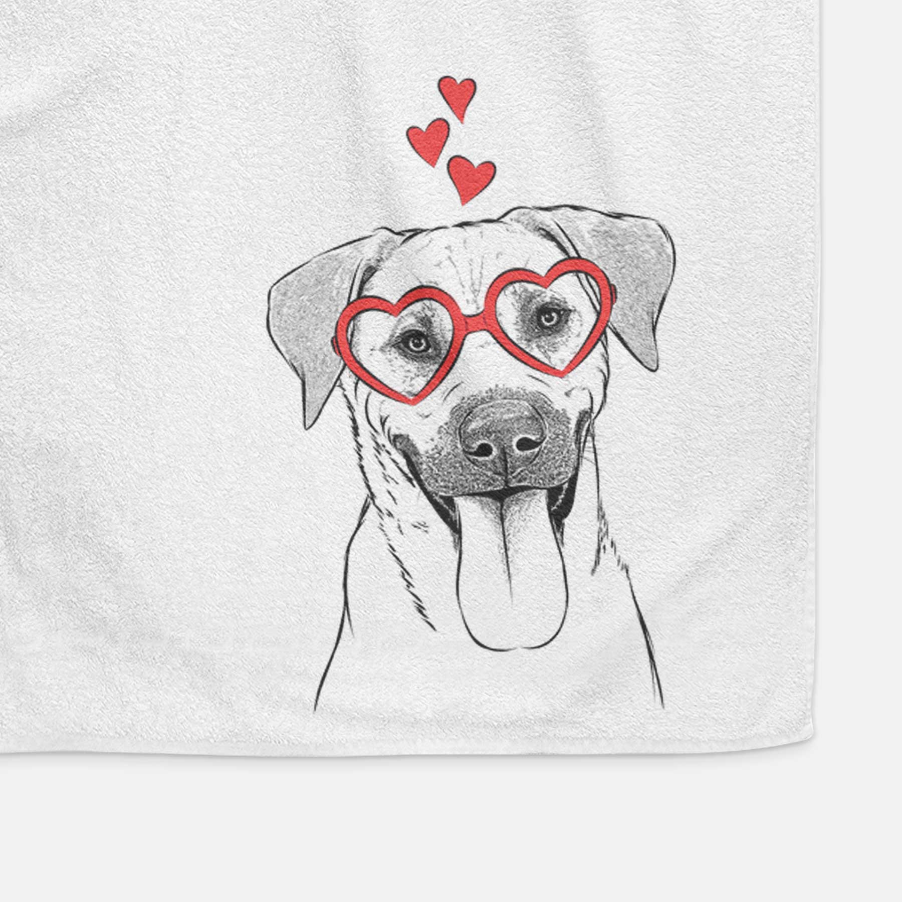 Koda the Black Mouth Cur Decorative Hand Towel