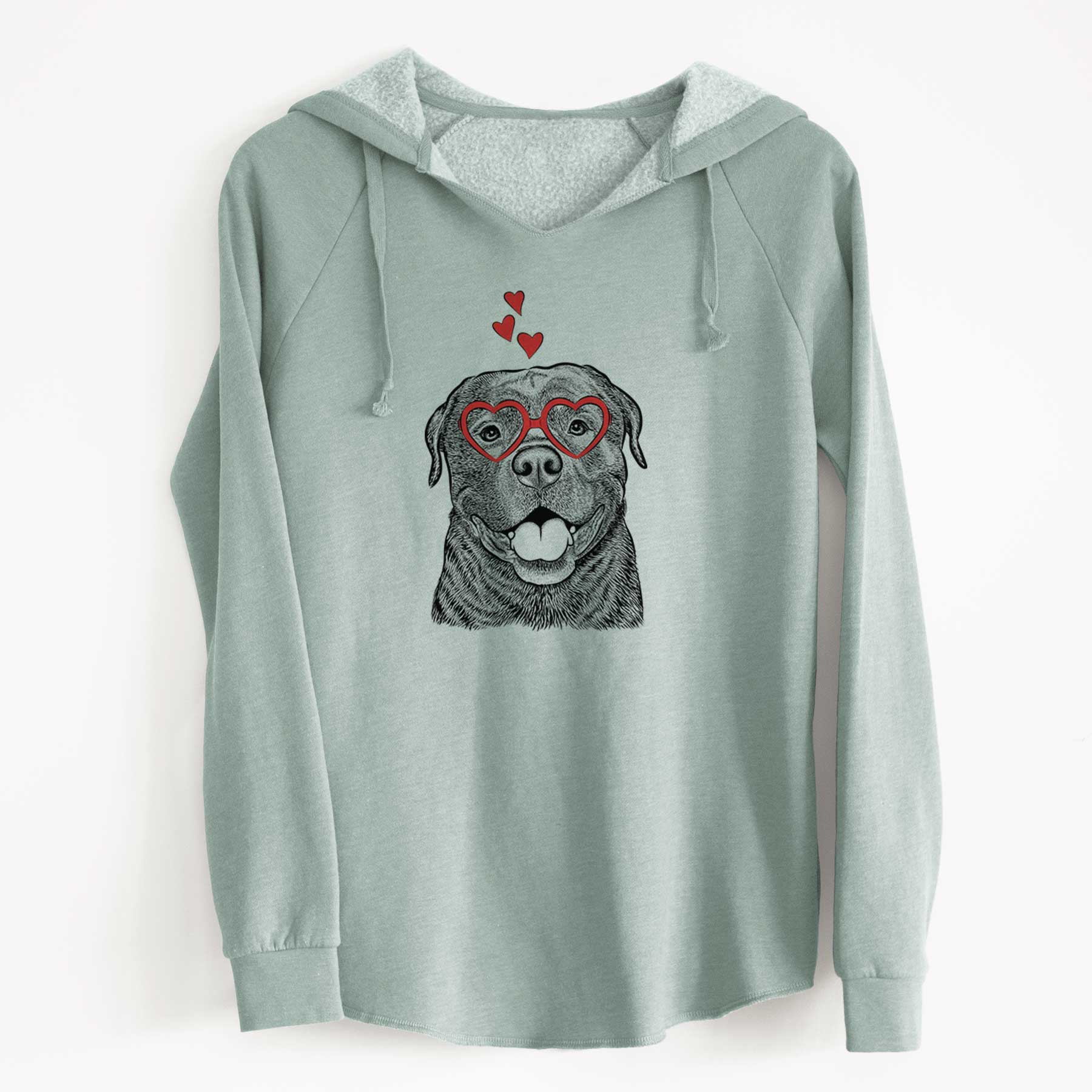 Valentine Kojak the Rottweiler - Cali Wave Hooded Sweatshirt