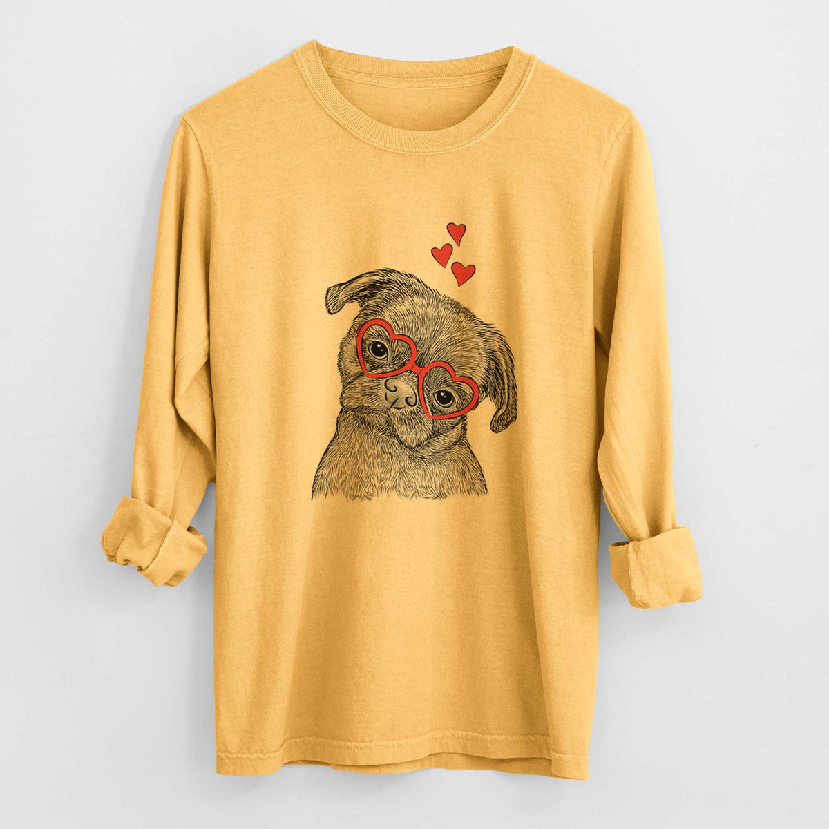 Valentine Koko the Shih Tzu - Heavyweight 100% Cotton Long Sleeve