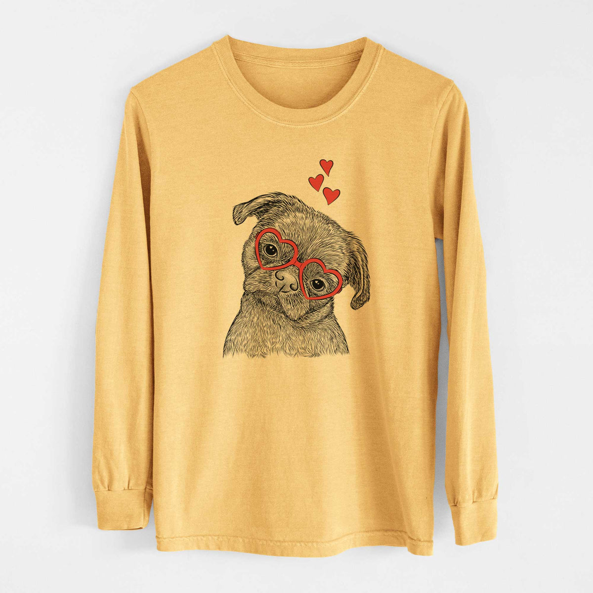 Valentine Koko the Shih Tzu - Heavyweight 100% Cotton Long Sleeve