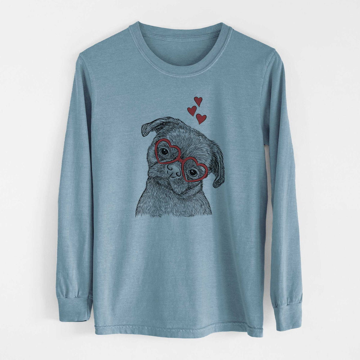 Valentine Koko the Shih Tzu - Heavyweight 100% Cotton Long Sleeve