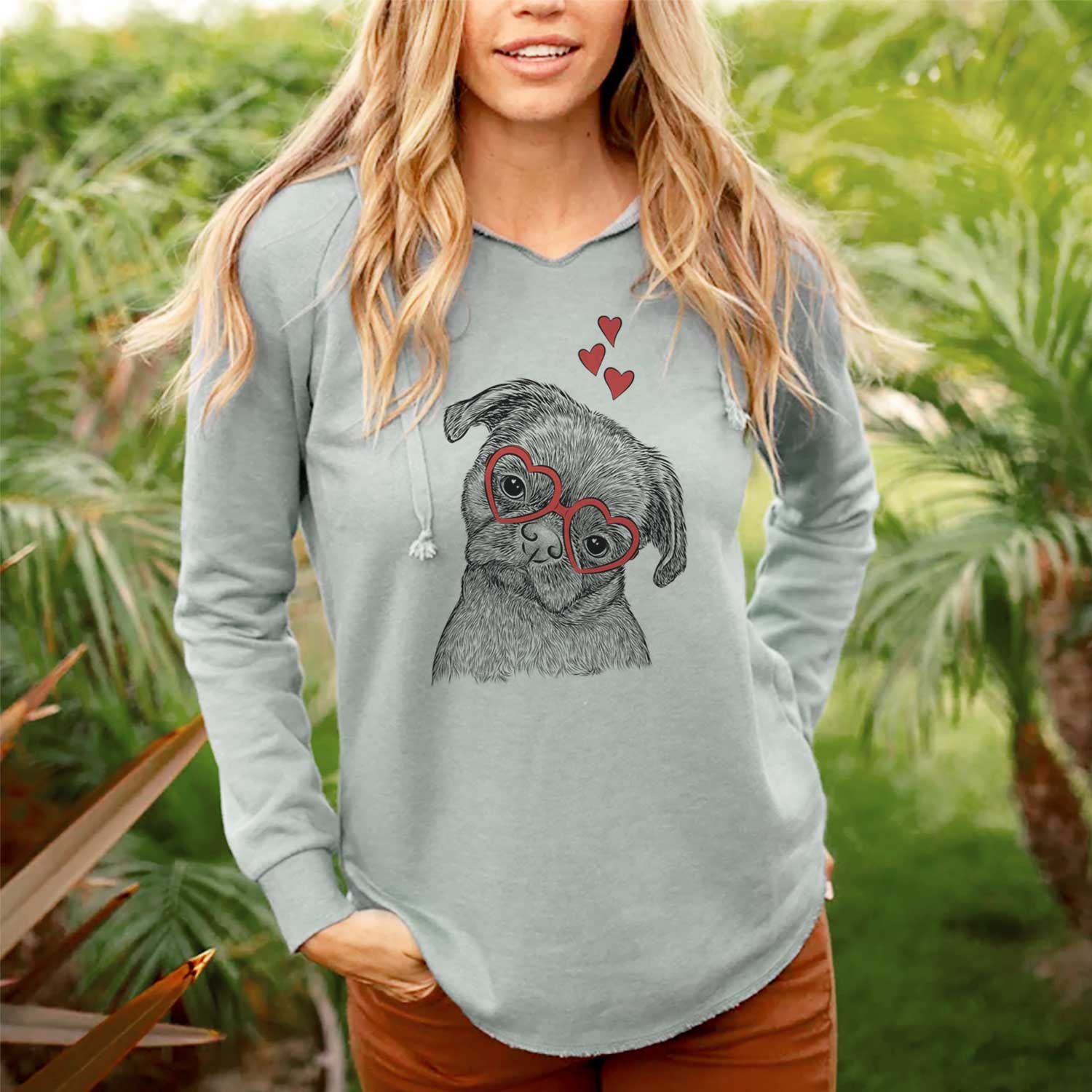 Valentine Koko the Shih Tzu - Cali Wave Hooded Sweatshirt