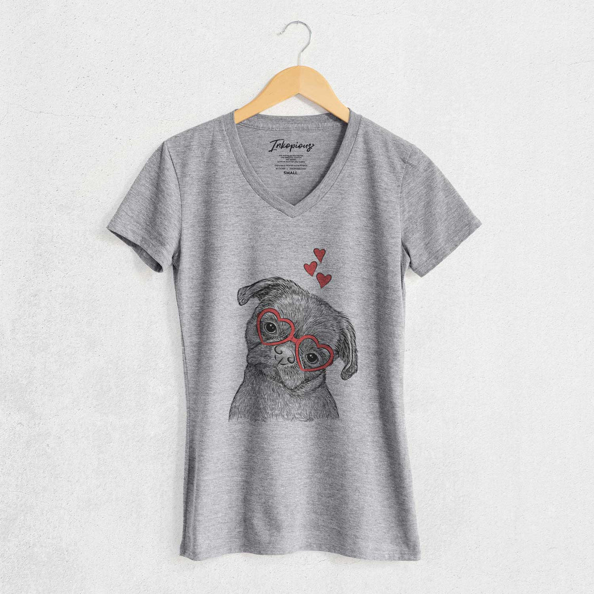 Valentine Koko the Shih Tzu - Women's V-neck Shirt