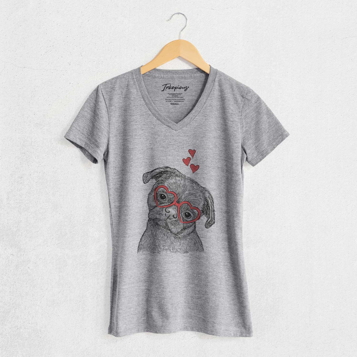 Valentine Koko the Shih Tzu - Women's V-neck Shirt