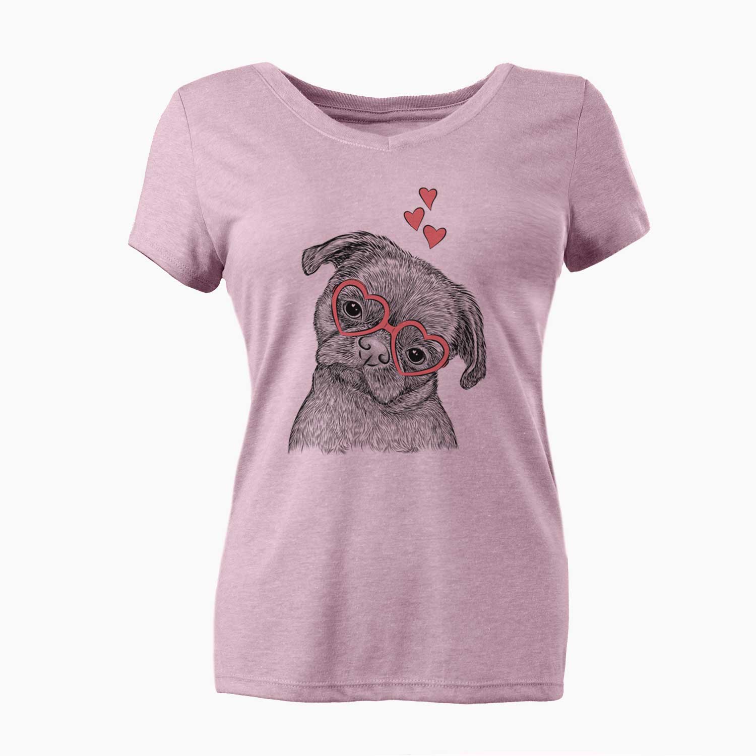 Valentine Koko the Shih Tzu - Women's V-neck Shirt