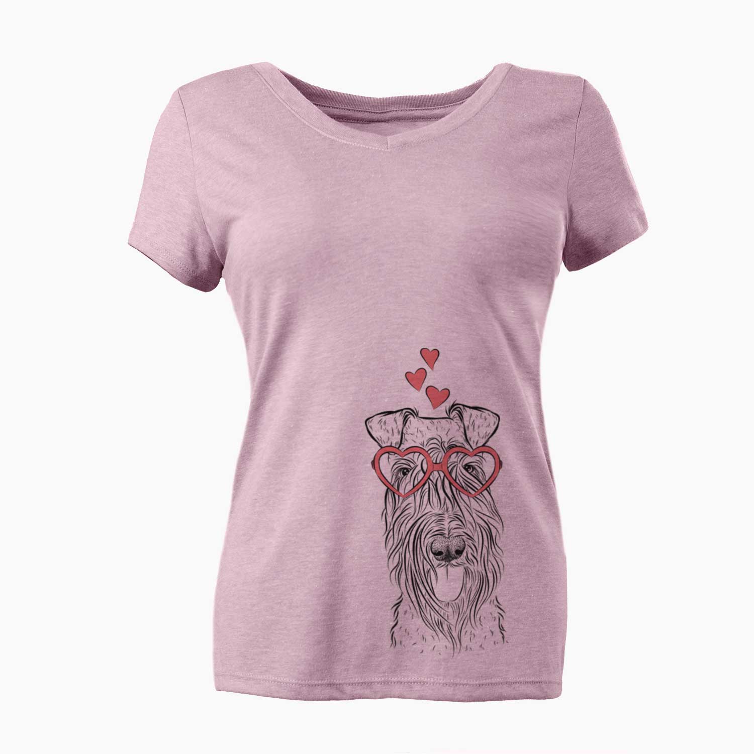 Valentine Kricket the Kerry Blue Terrier - Women's V-neck Shirt