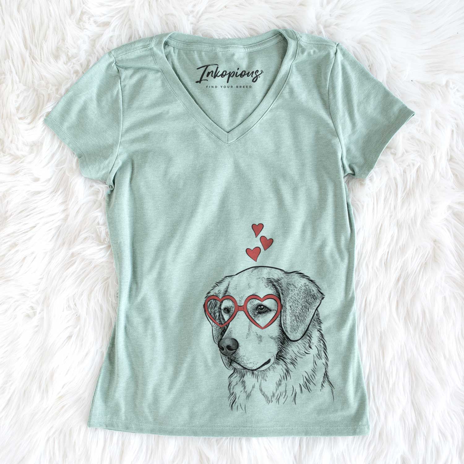 Kula the Golden Retriever - Women's V-neck Shirt