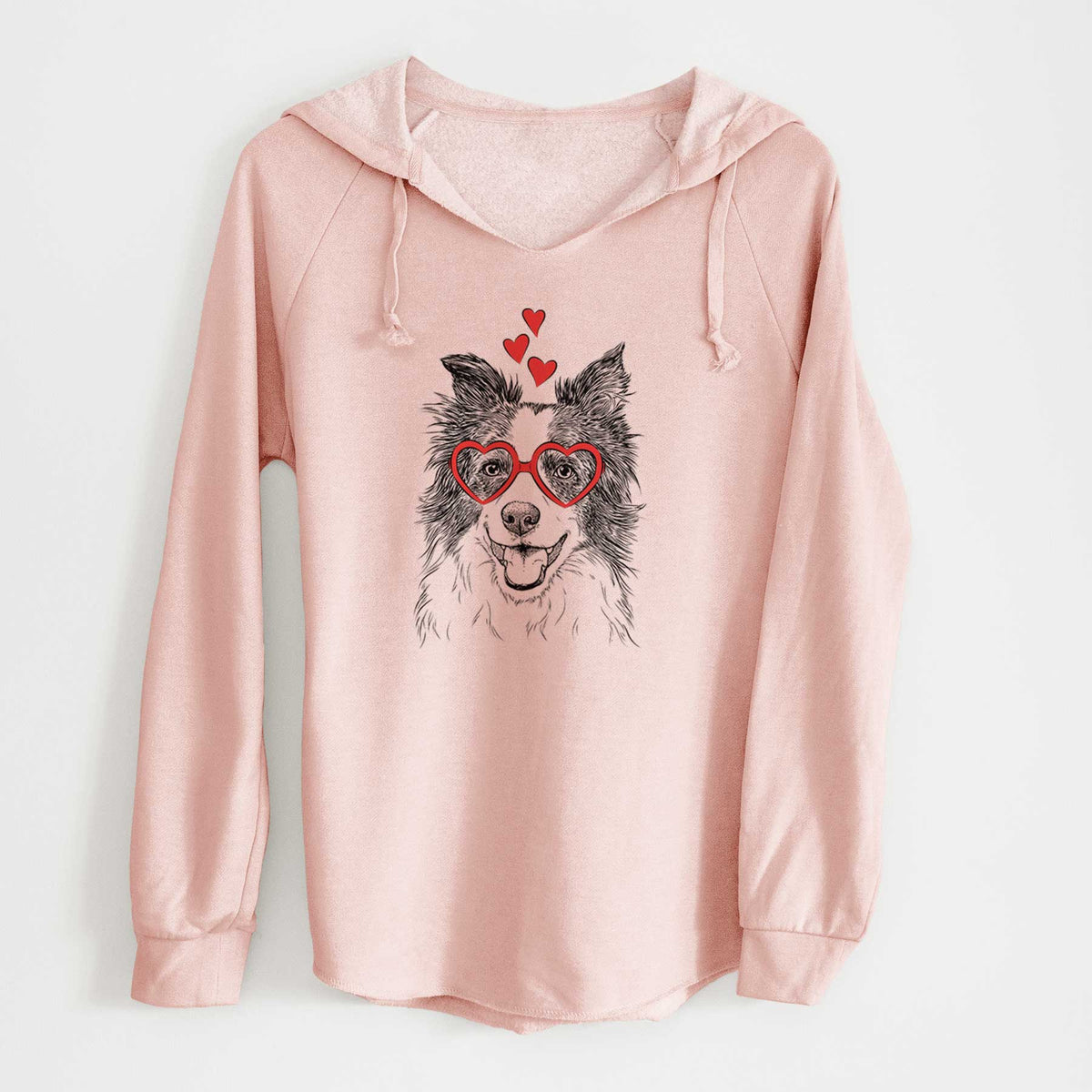 Valentine Kylee the Border Collie - Cali Wave Hooded Sweatshirt
