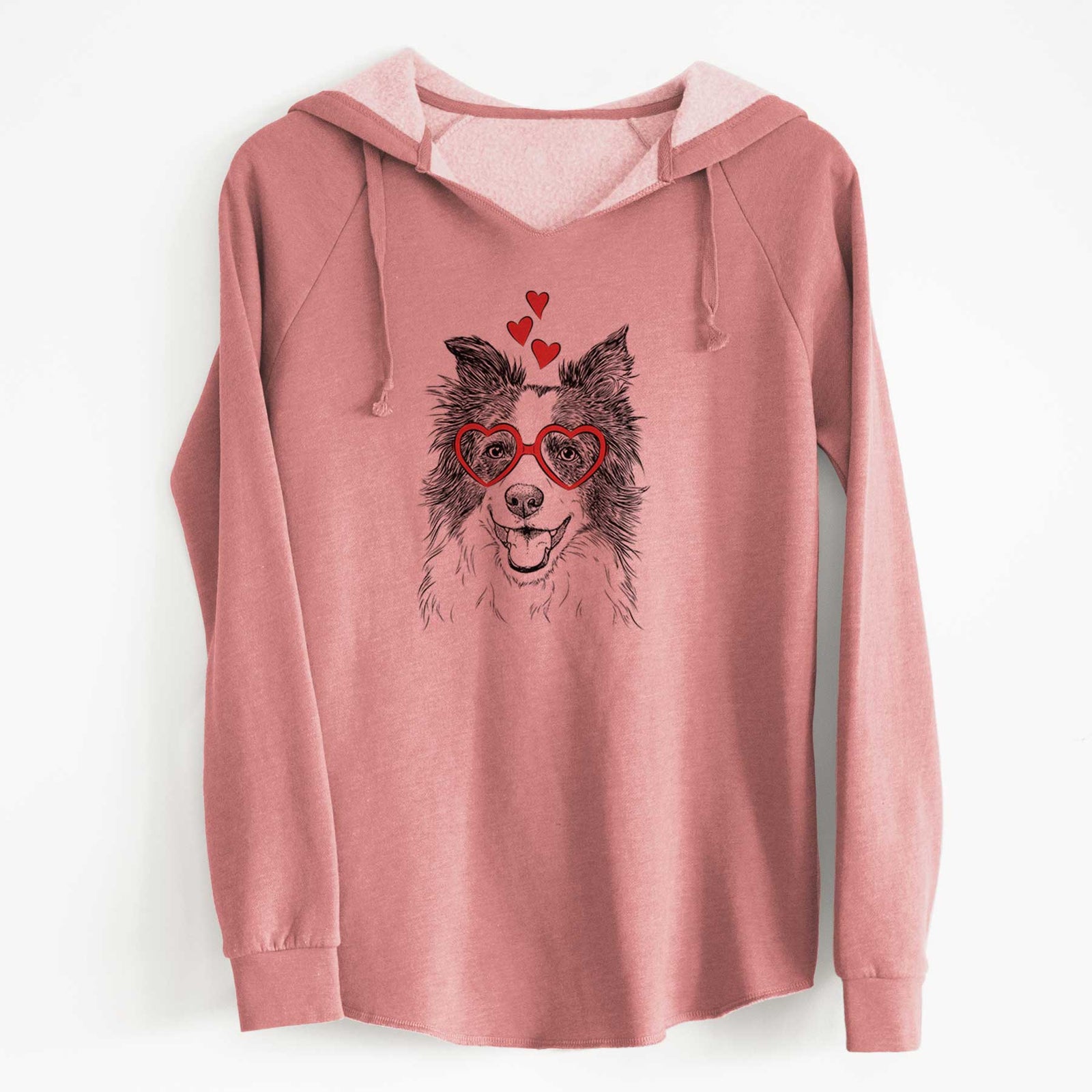 Valentine Kylee the Border Collie - Cali Wave Hooded Sweatshirt