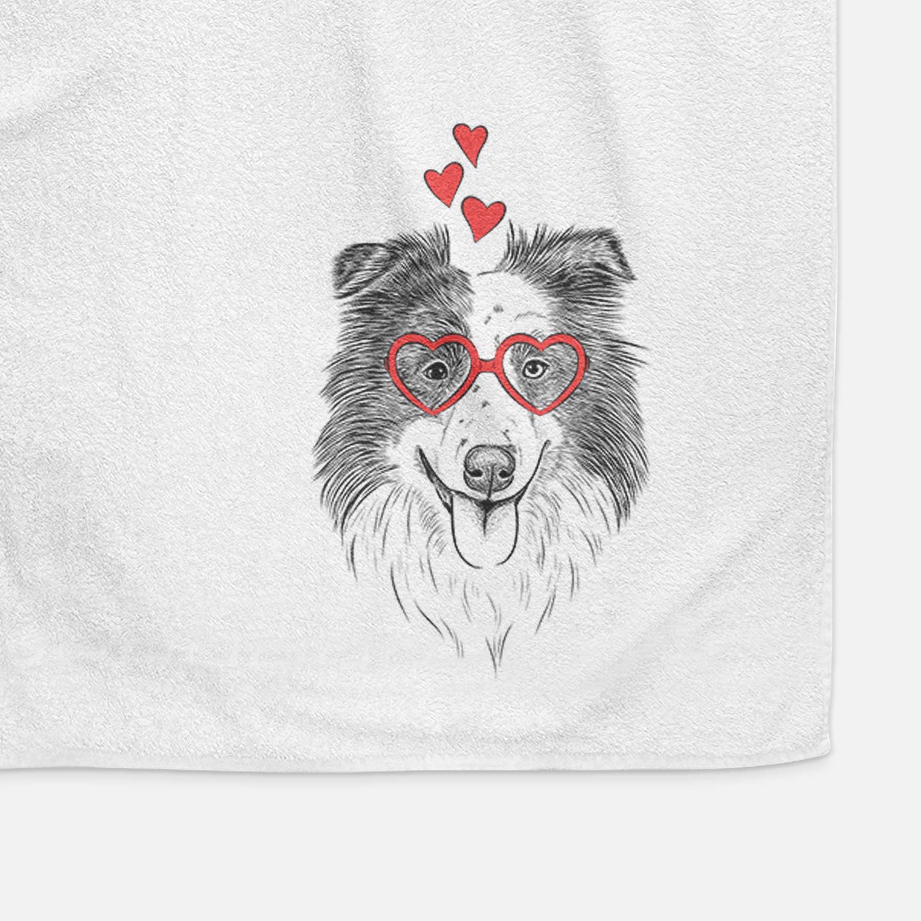 Lady Bug the Border Collie Decorative Hand Towel