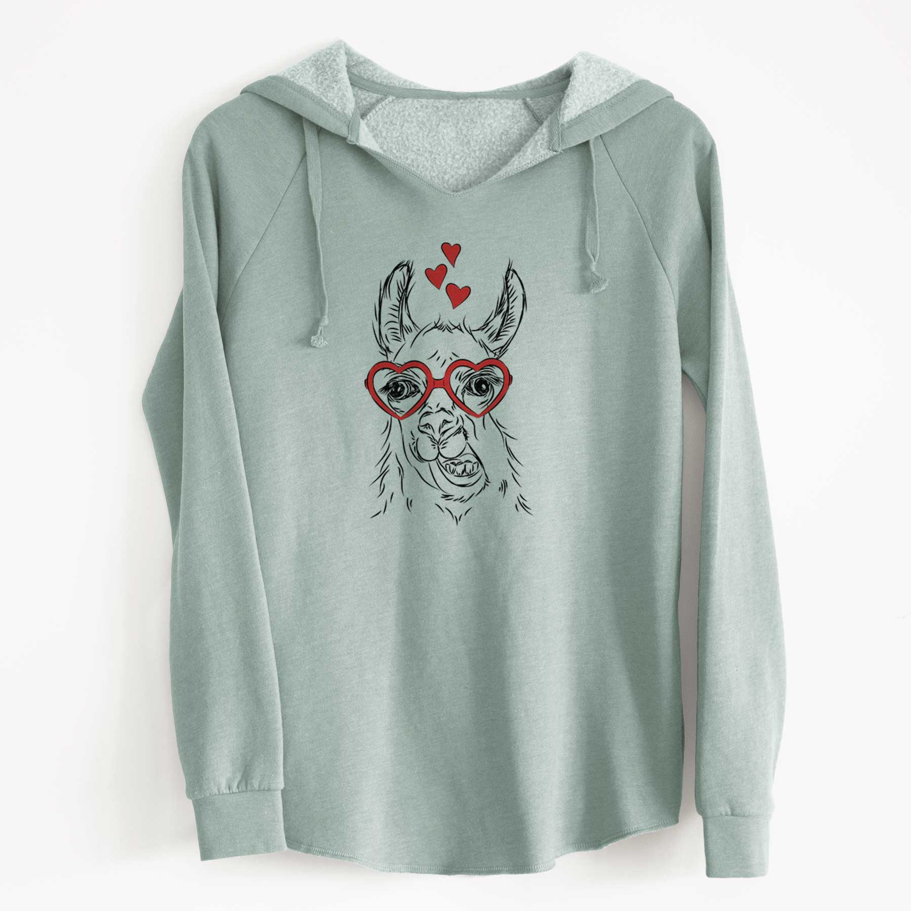 Valentine Larry the Llama - Cali Wave Hooded Sweatshirt