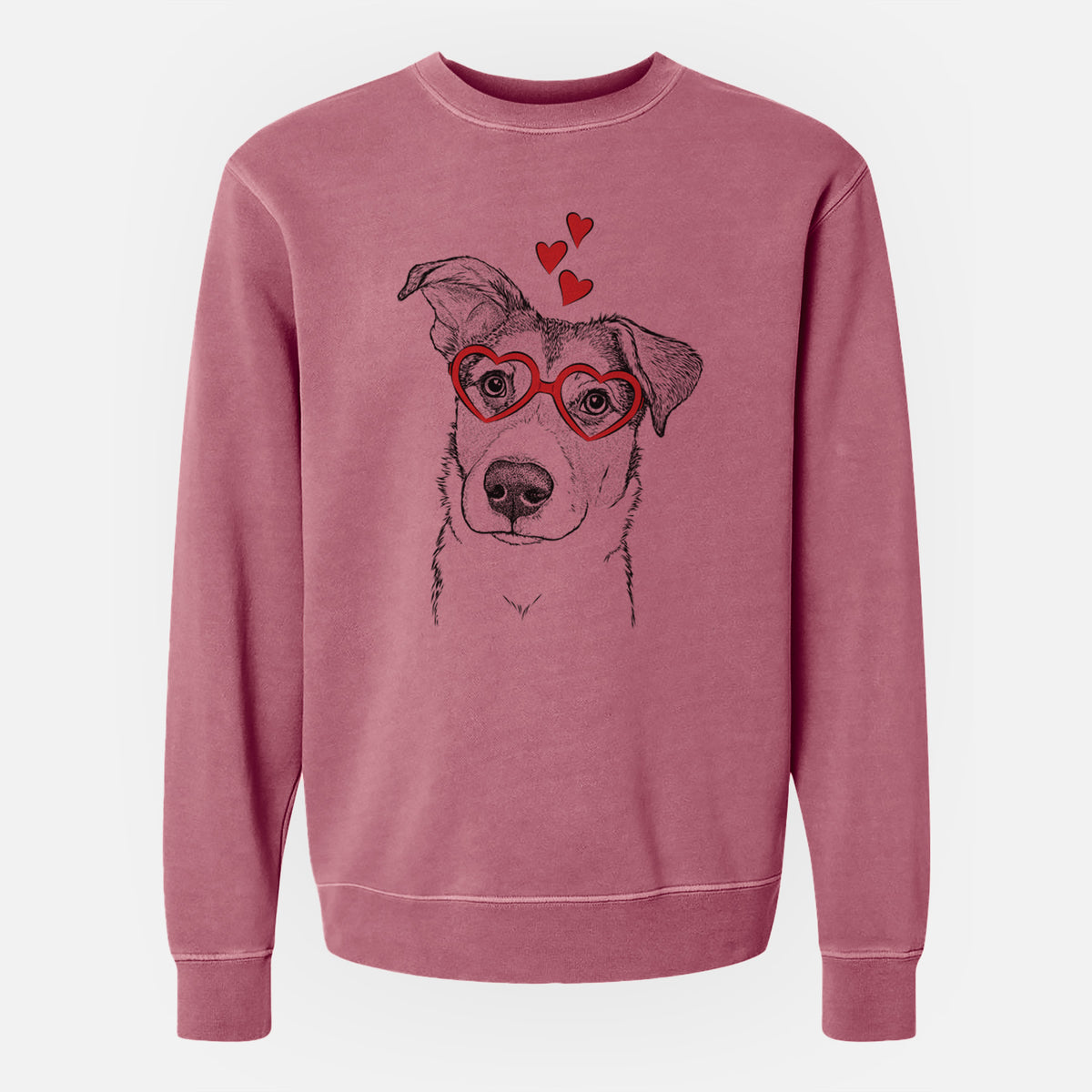 Valentine Leia the Mixed Breed - Unisex Pigment Dyed Crew Sweatshirt