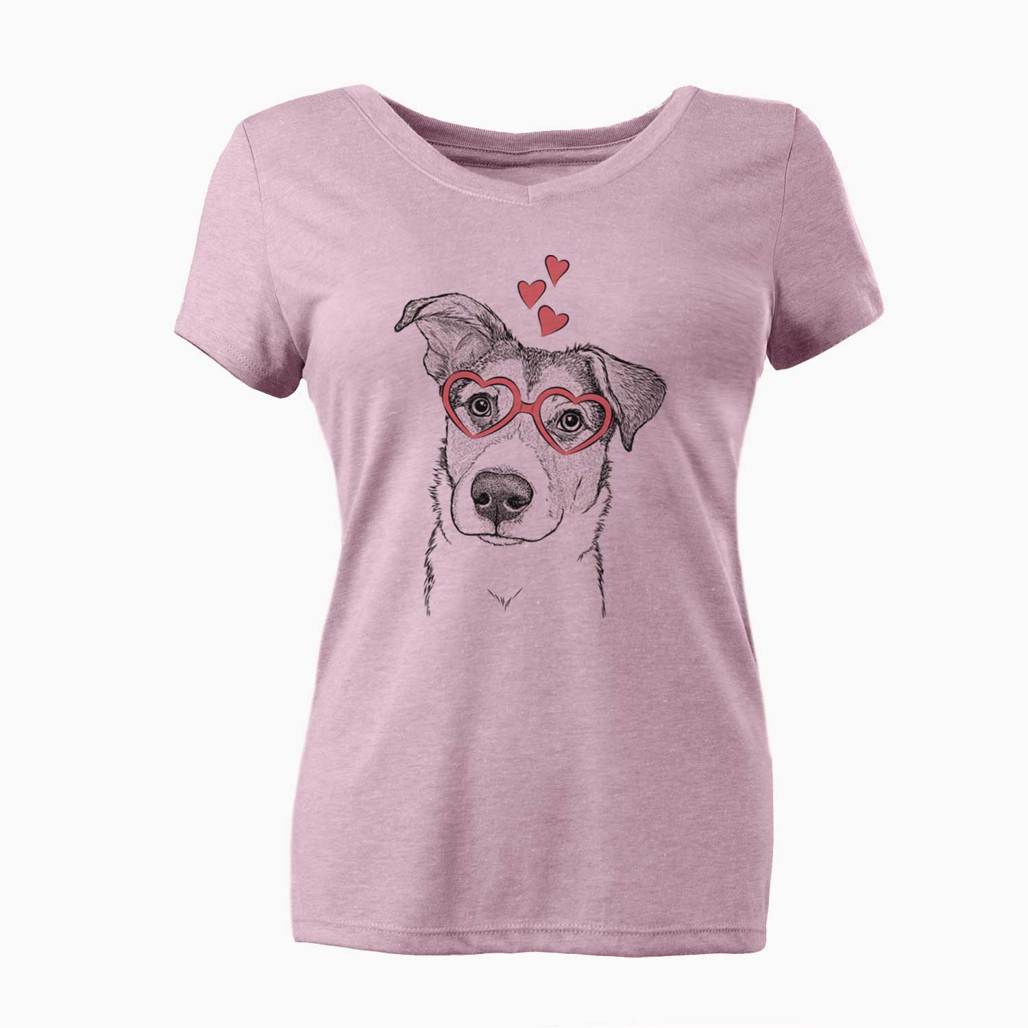 Valentine Leia the Mixed Breed - Women's V-neck Shirt