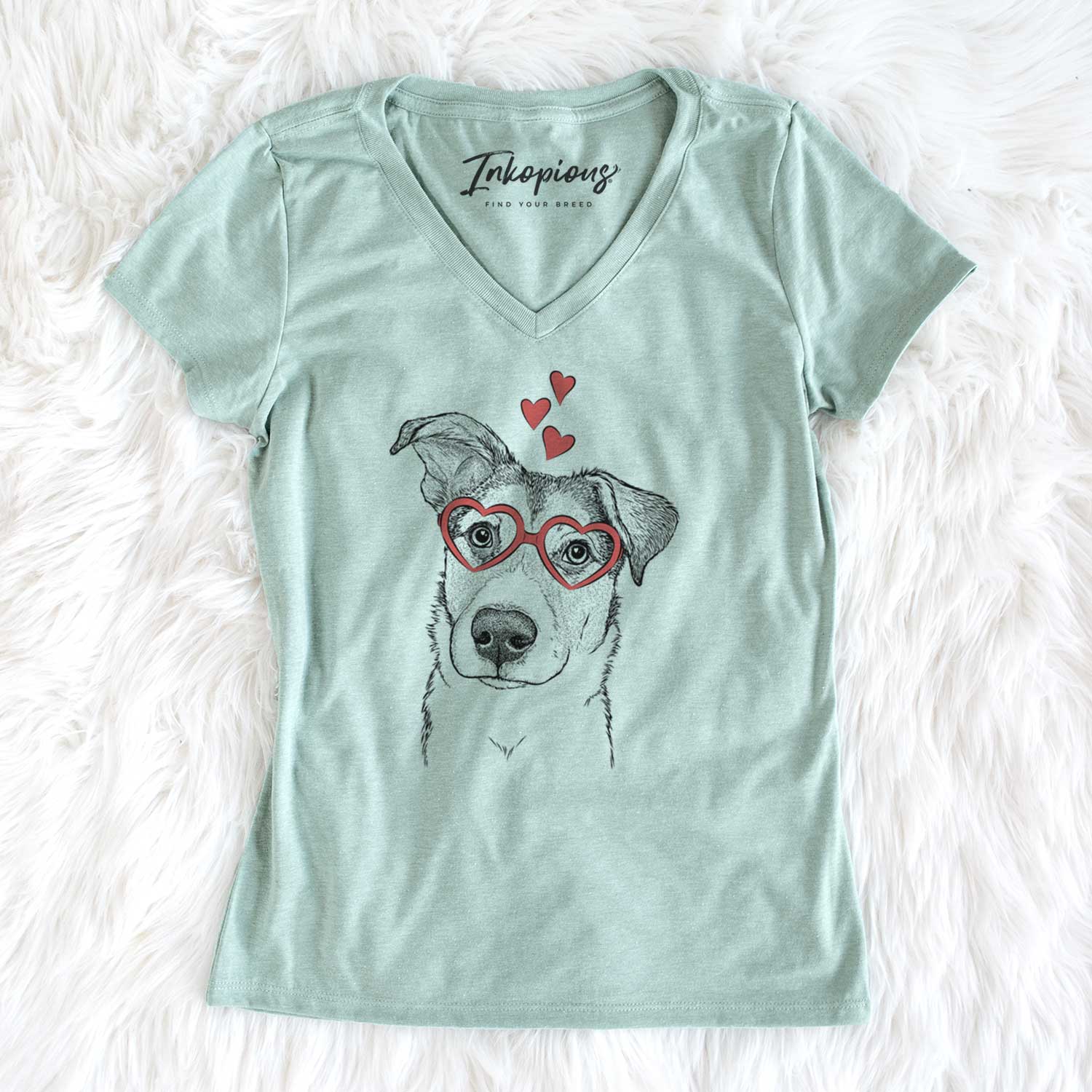 Valentine Leia the Mixed Breed - Women's V-neck Shirt