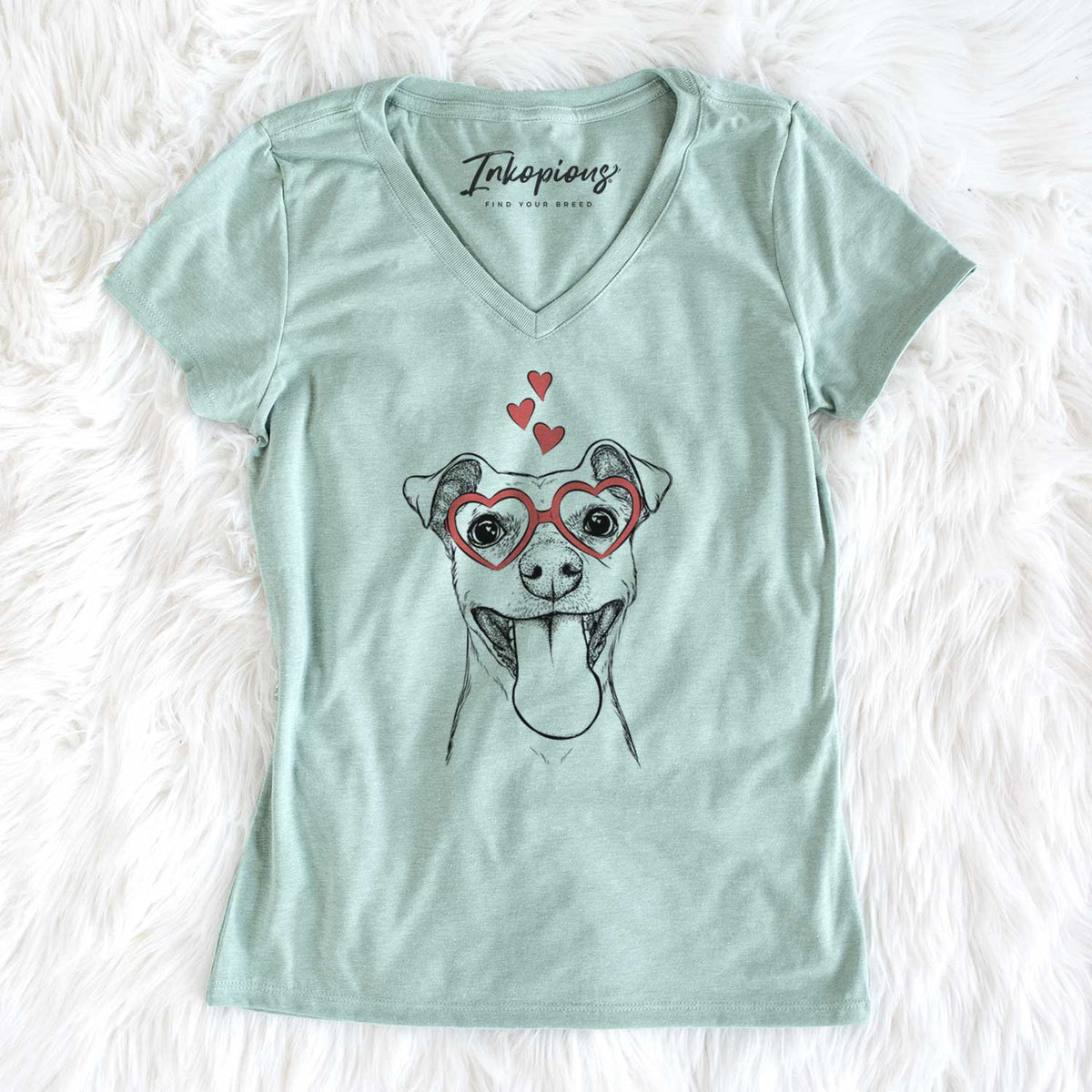 Valentine Lemmie the Mixed Breed - Women's V-neck Shirt