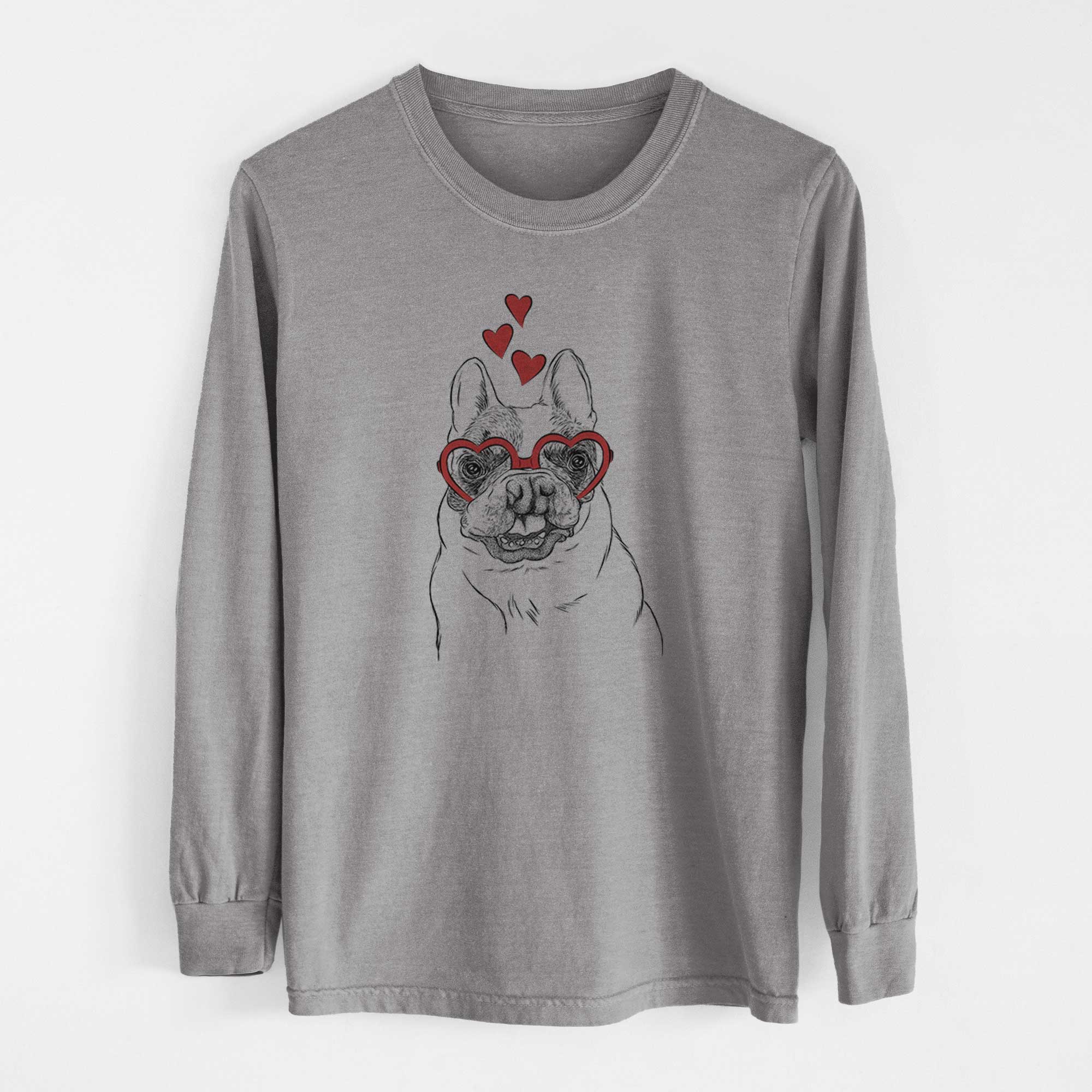 Valentine Lentil the French Bulldog - Heavyweight 100% Cotton Long Sleeve