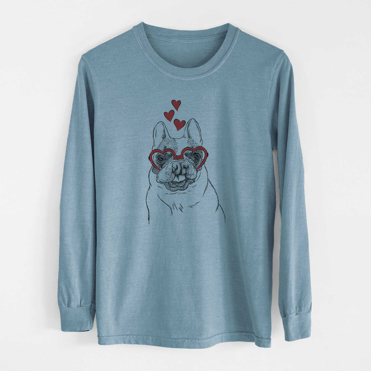 Valentine Lentil the French Bulldog - Heavyweight 100% Cotton Long Sleeve