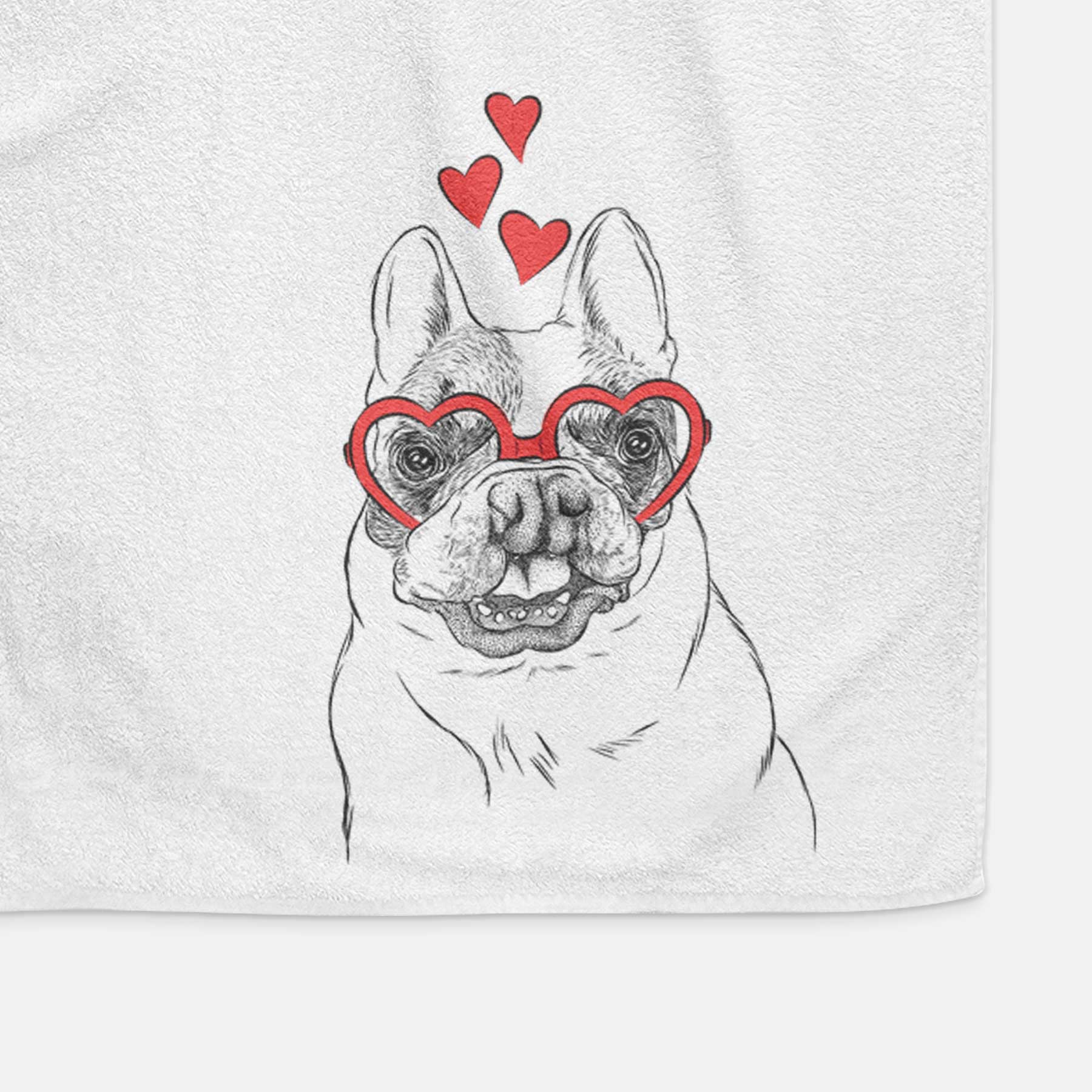 Lentil the French Bulldog Decorative Hand Towel