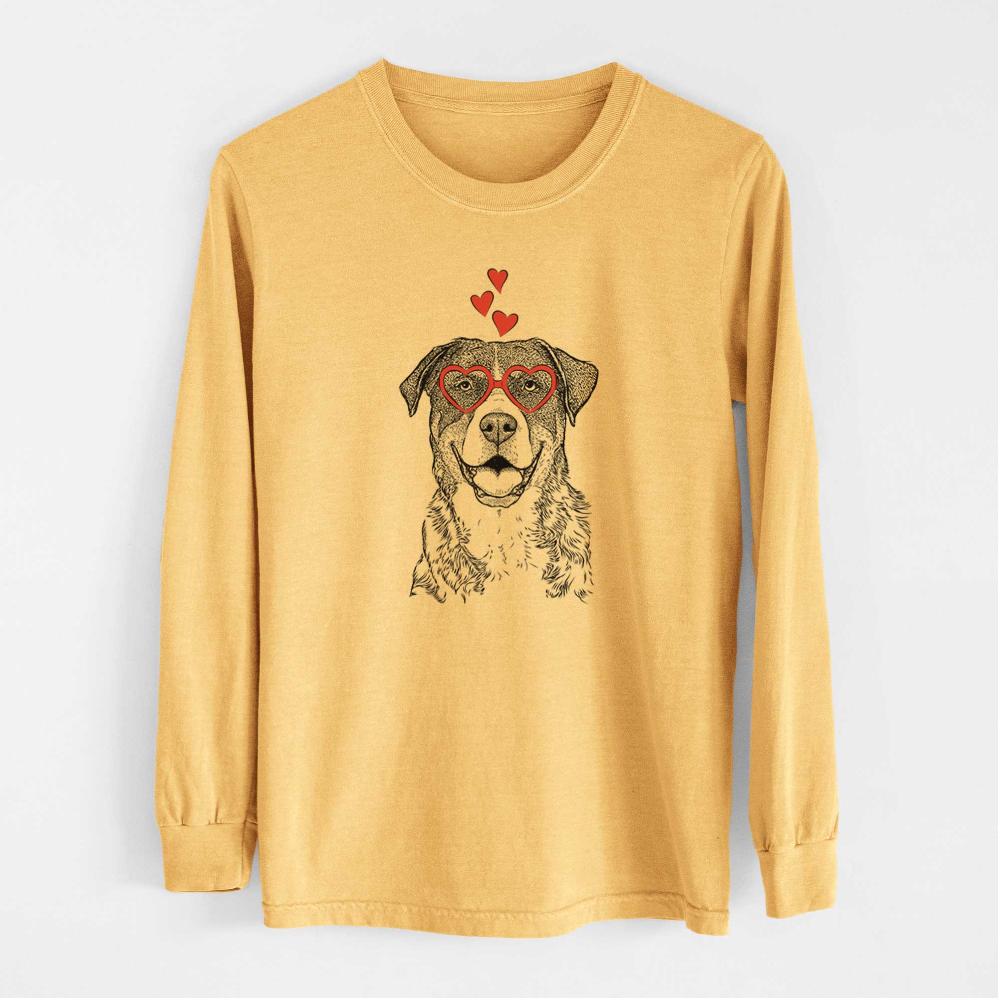 Valentine Leon the Greater Swiss Mountain Dog - Heavyweight 100% Cotton Long Sleeve