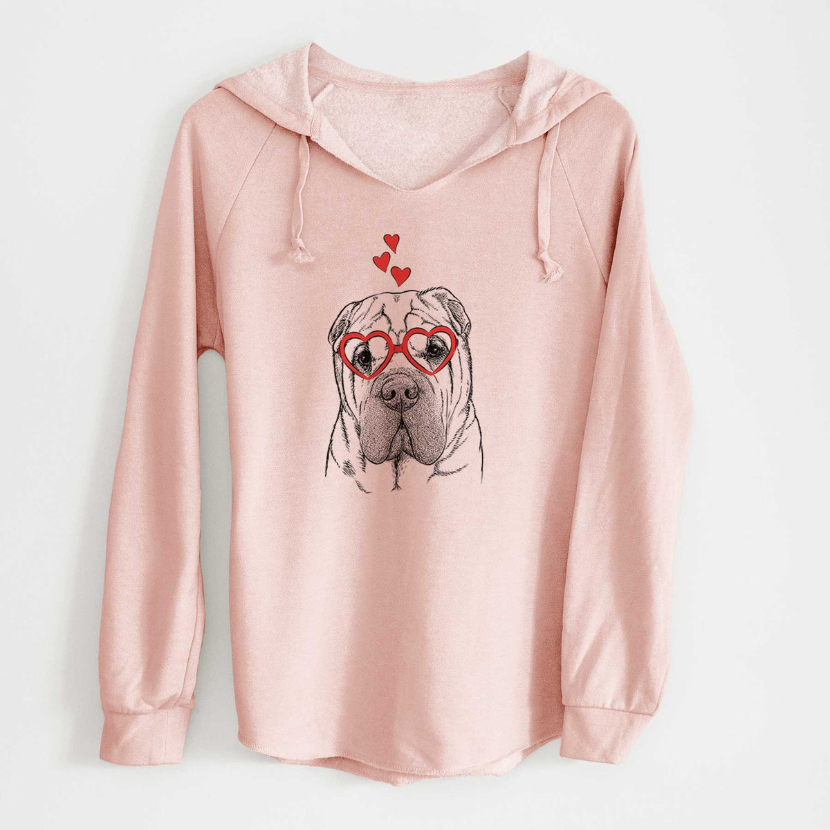 Valentine Lilly the Shar Pei - Cali Wave Hooded Sweatshirt