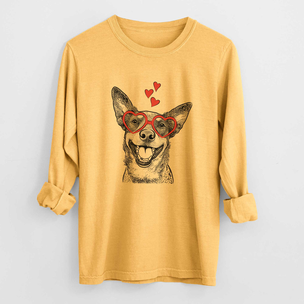 Valentine Lily the Australian Cattle Dog - Heavyweight 100% Cotton Long Sleeve