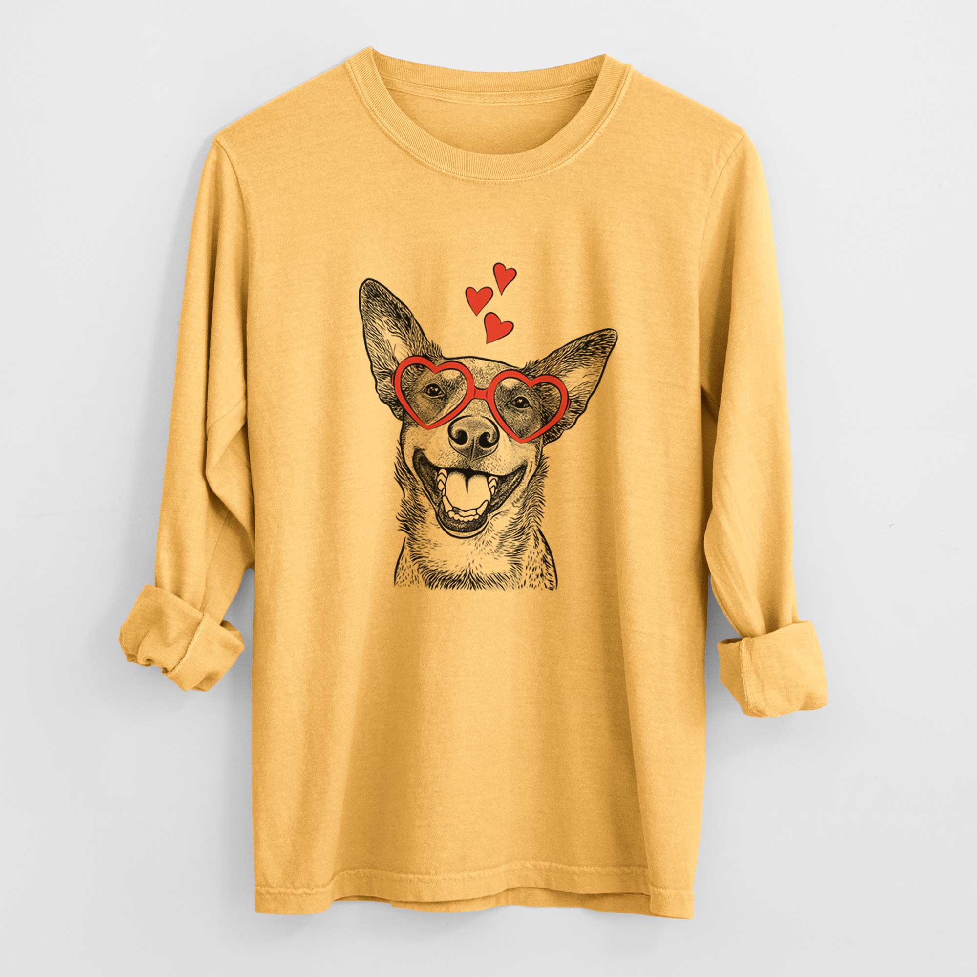 Valentine Lily the Australian Cattle Dog - Heavyweight 100% Cotton Long Sleeve