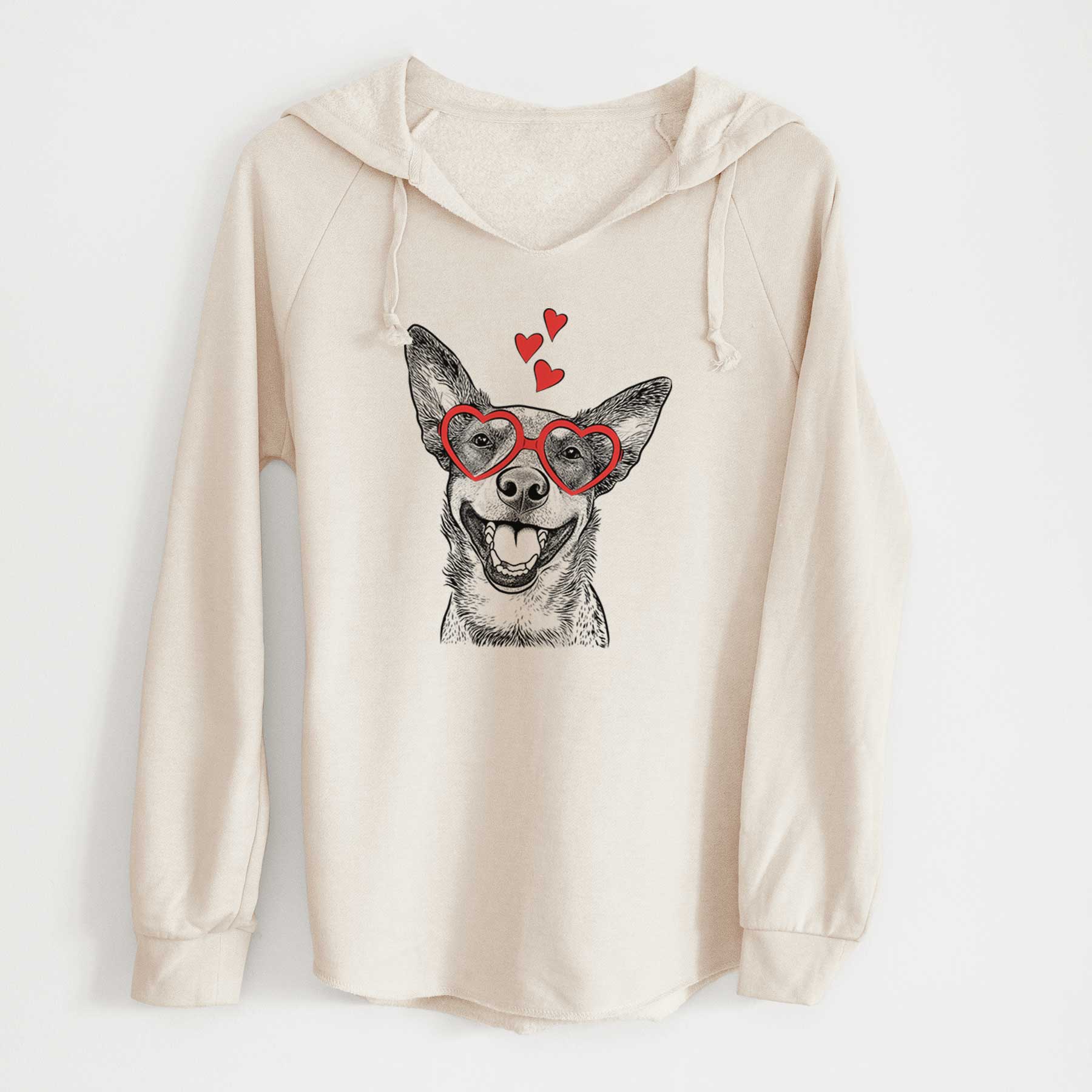 Valentine Lily the Australian Cattle Dog - Cali Wave Hooded Sweatshirt