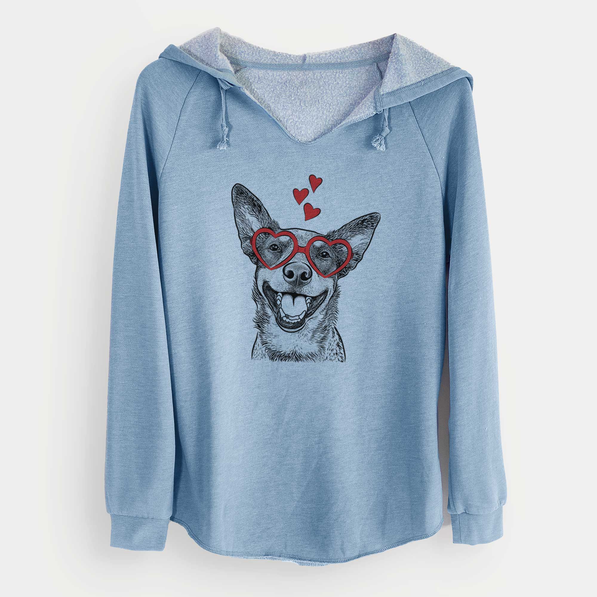 Valentine Lily the Australian Cattle Dog - Cali Wave Hooded Sweatshirt