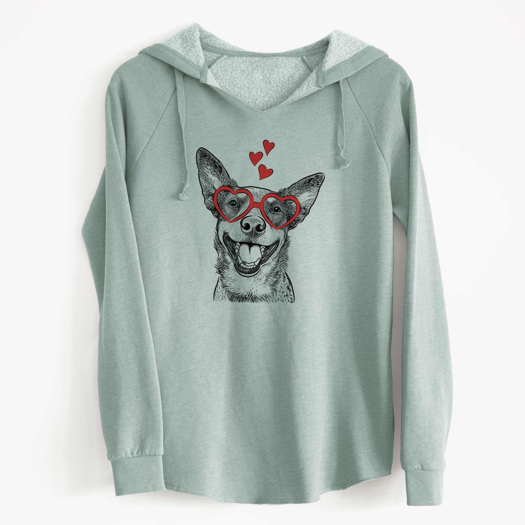 Valentine Lily the Australian Cattle Dog - Cali Wave Hooded Sweatshirt