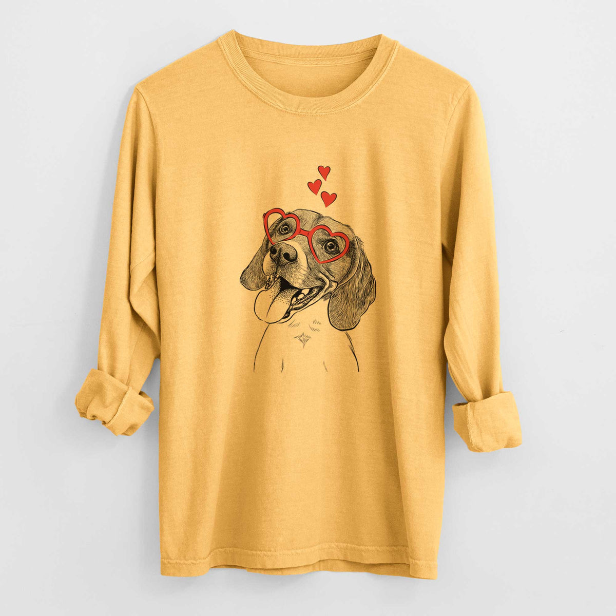 Valentine Little Bandit the Beagle - Heavyweight 100% Cotton Long Sleeve