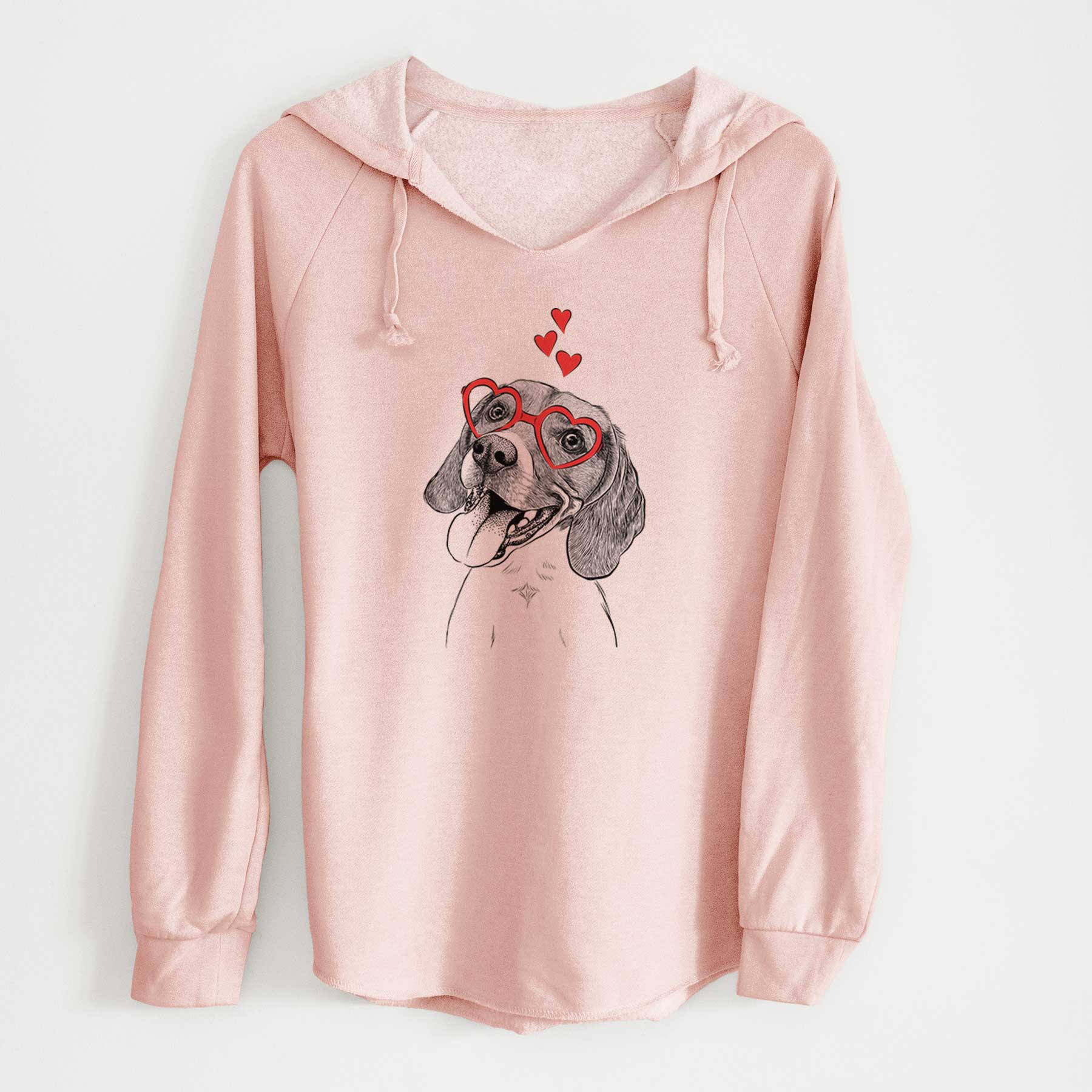 Valentine Little Bandit the Beagle - Cali Wave Hooded Sweatshirt