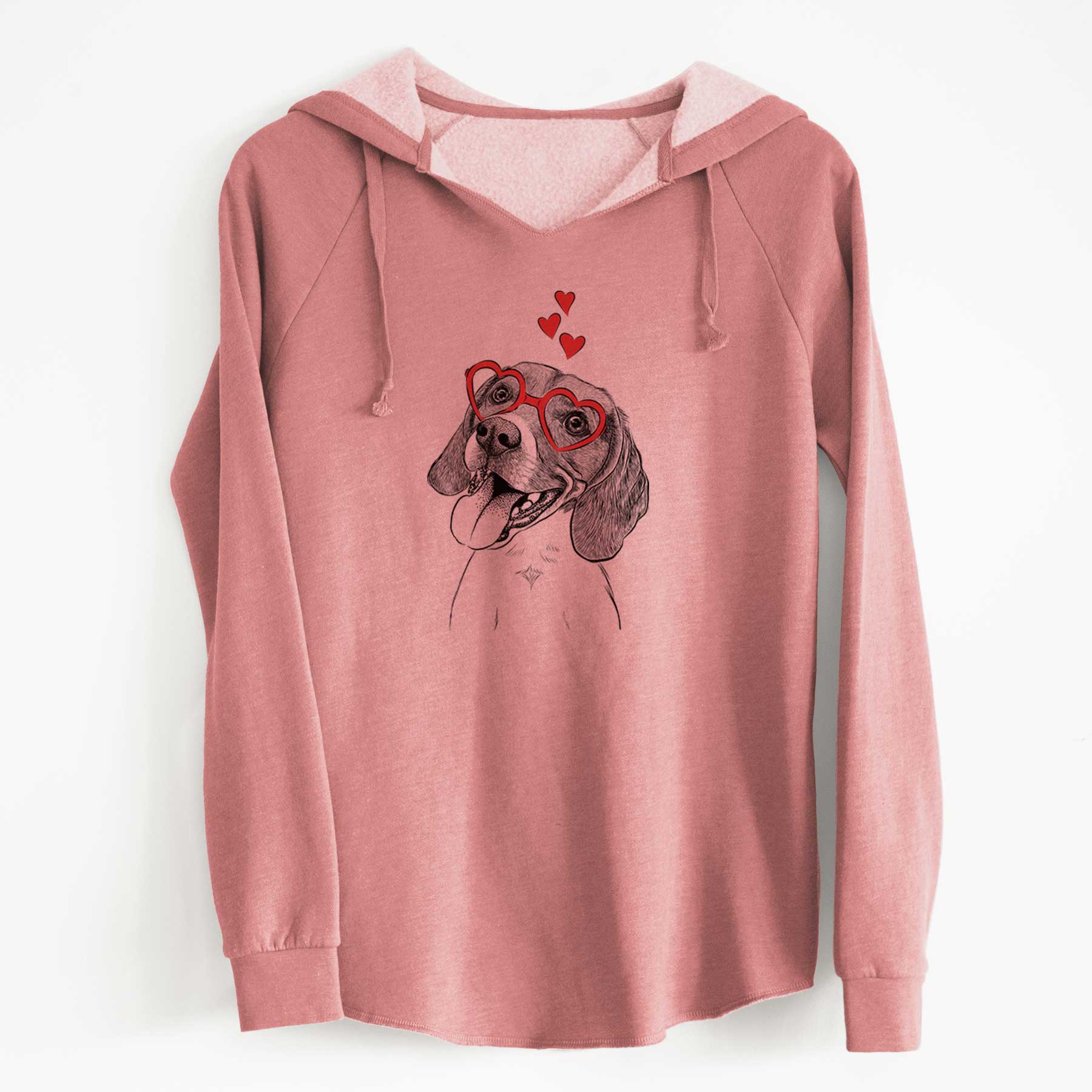 Valentine Little Bandit the Beagle - Cali Wave Hooded Sweatshirt