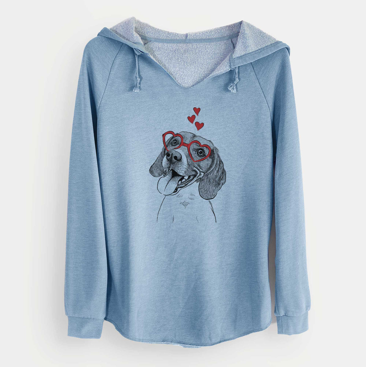 Valentine Little Bandit the Beagle - Cali Wave Hooded Sweatshirt