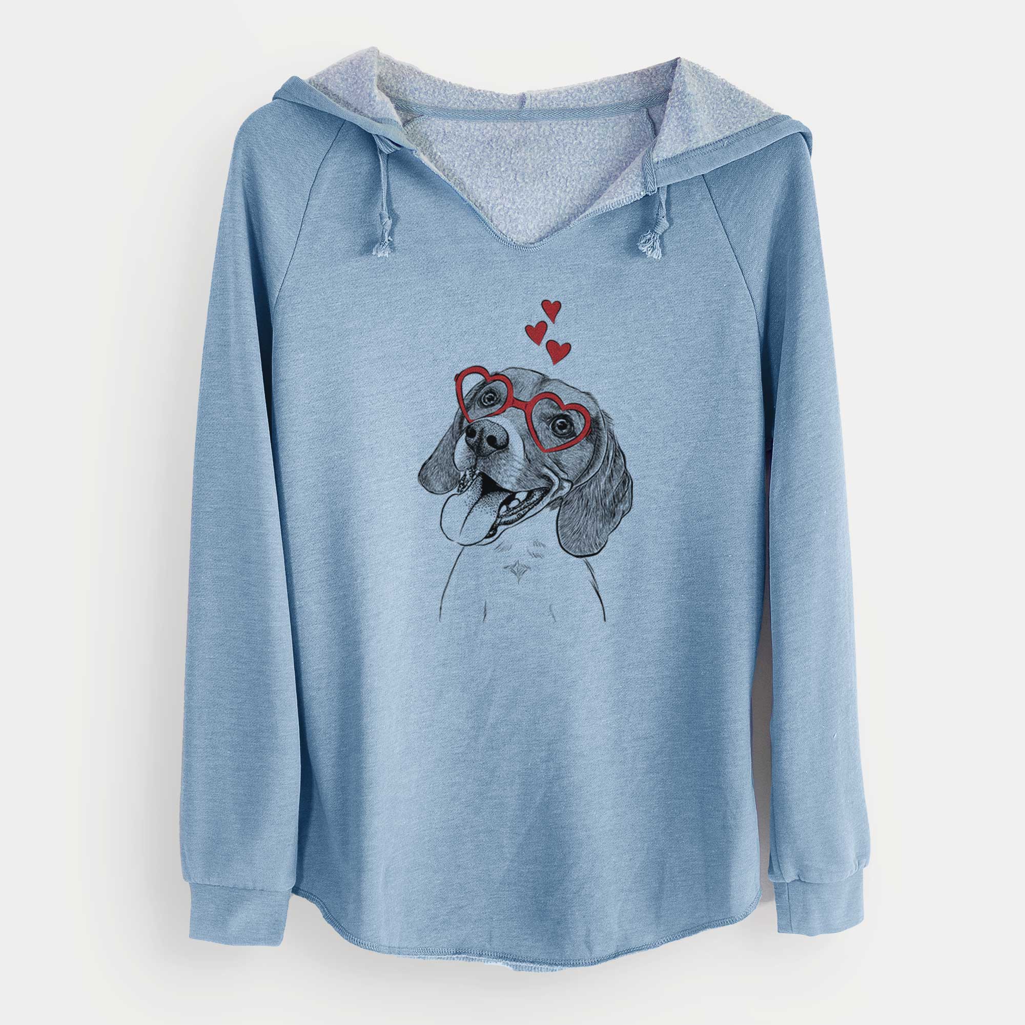 Valentine Little Bandit the Beagle - Cali Wave Hooded Sweatshirt