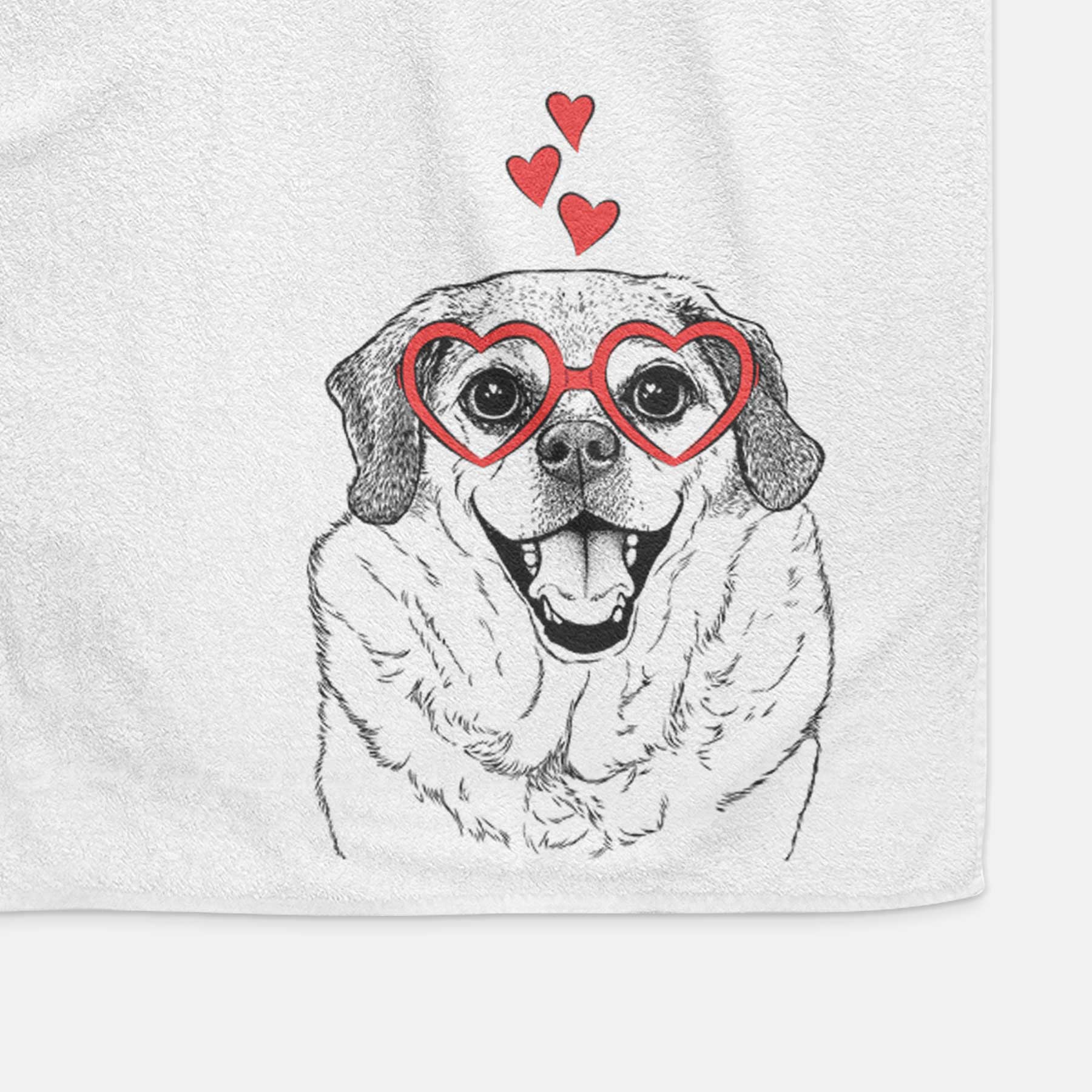 Little Man the Puggle Decorative Hand Towel