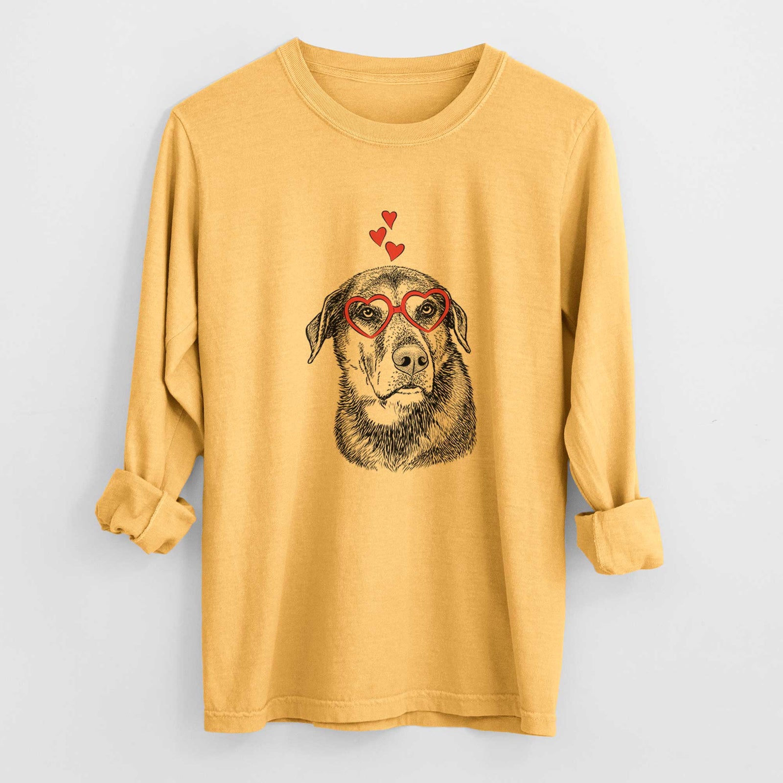 Valentine Lobo the Shepherd Mix - Heavyweight 100% Cotton Long Sleeve