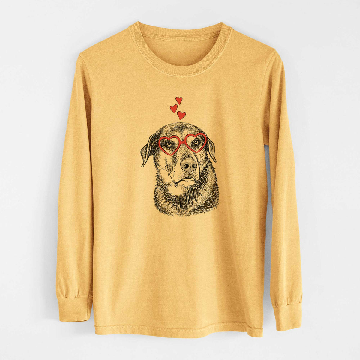 Valentine Lobo the Shepherd Mix - Heavyweight 100% Cotton Long Sleeve