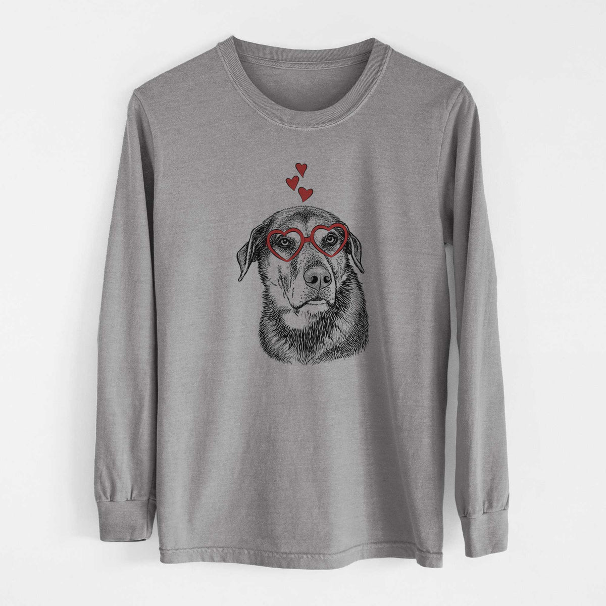 Valentine Lobo the Shepherd Mix - Heavyweight 100% Cotton Long Sleeve