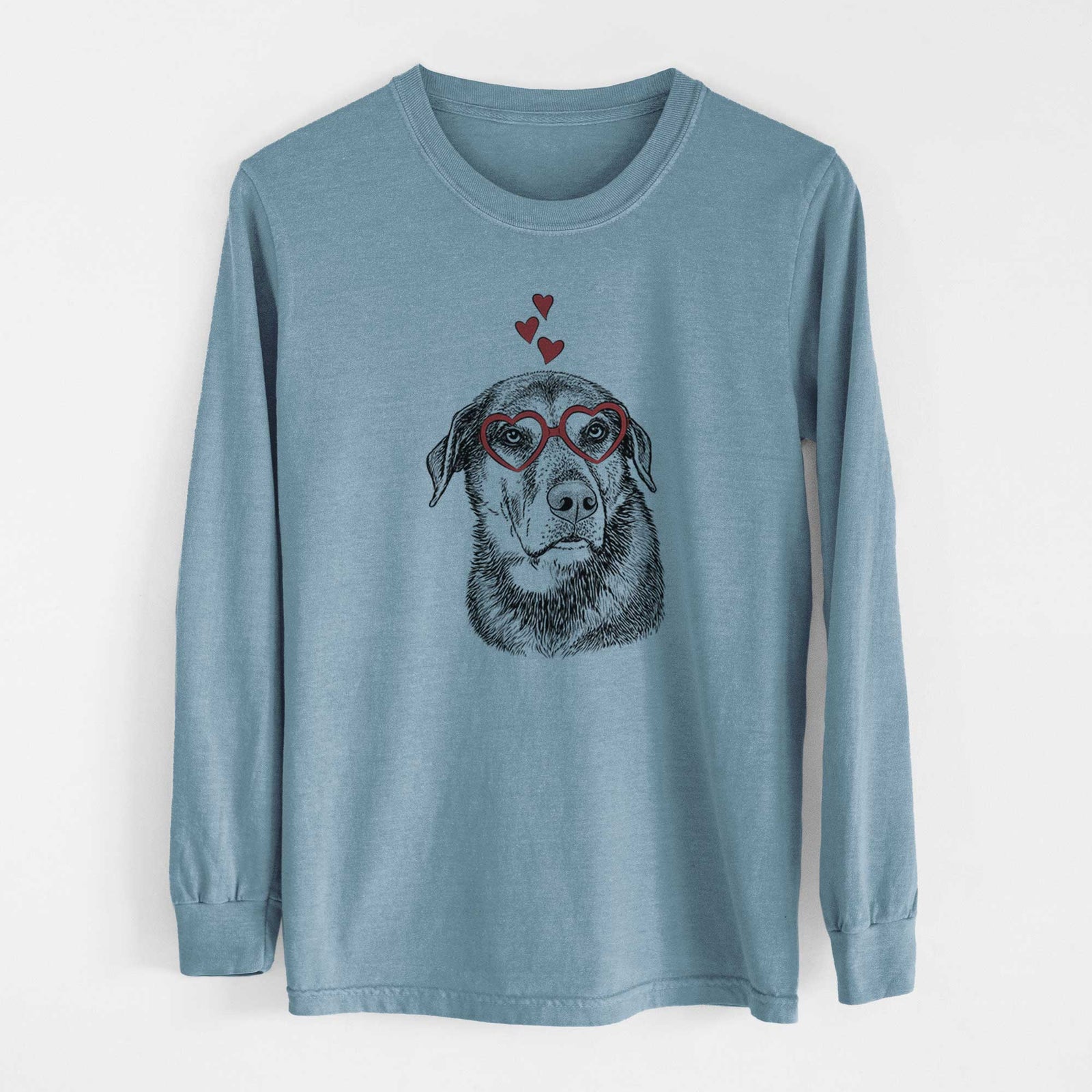 Valentine Lobo the Shepherd Mix - Heavyweight 100% Cotton Long Sleeve