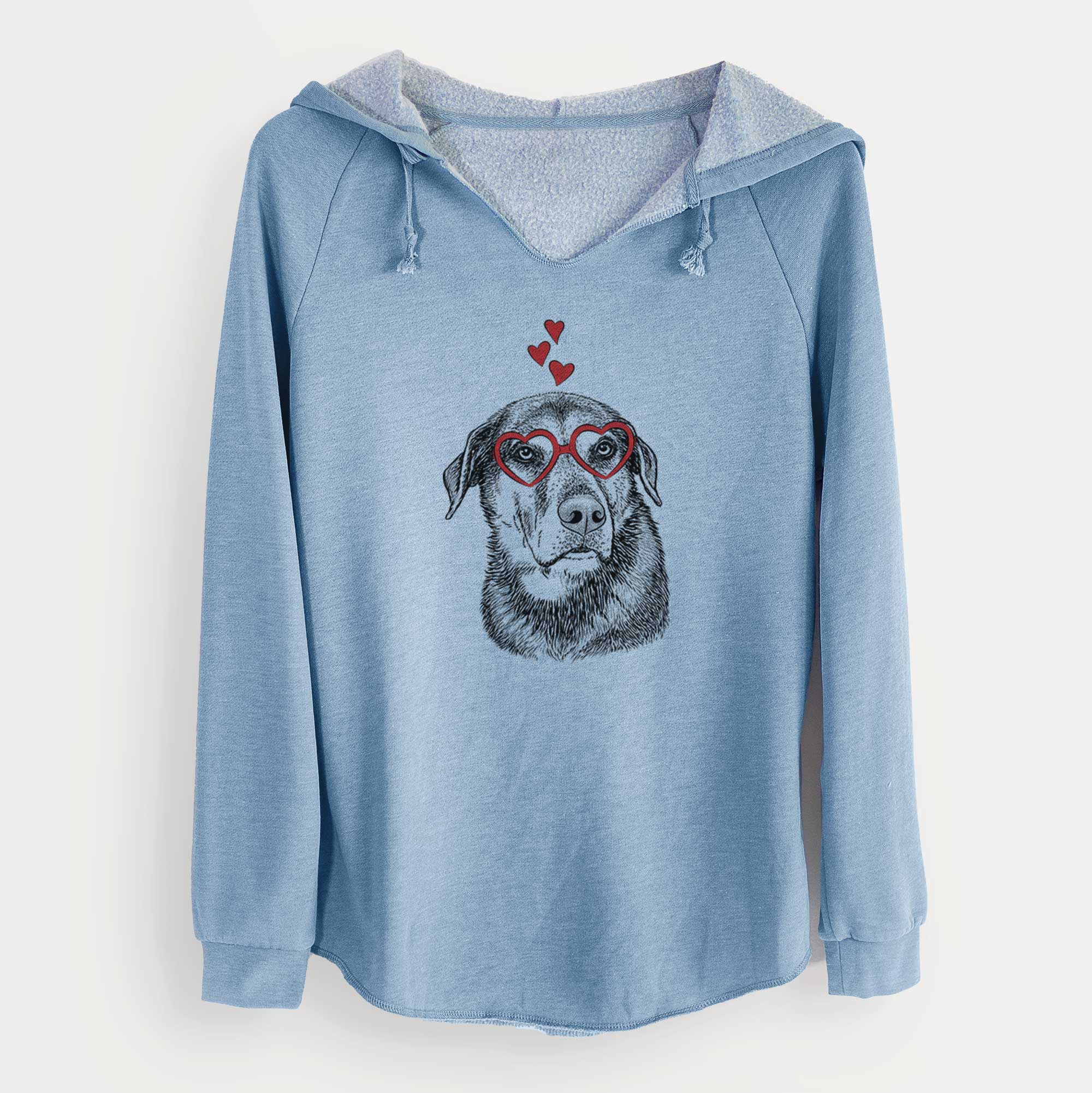 Valentine Lobo the Shepherd Mix - Cali Wave Hooded Sweatshirt