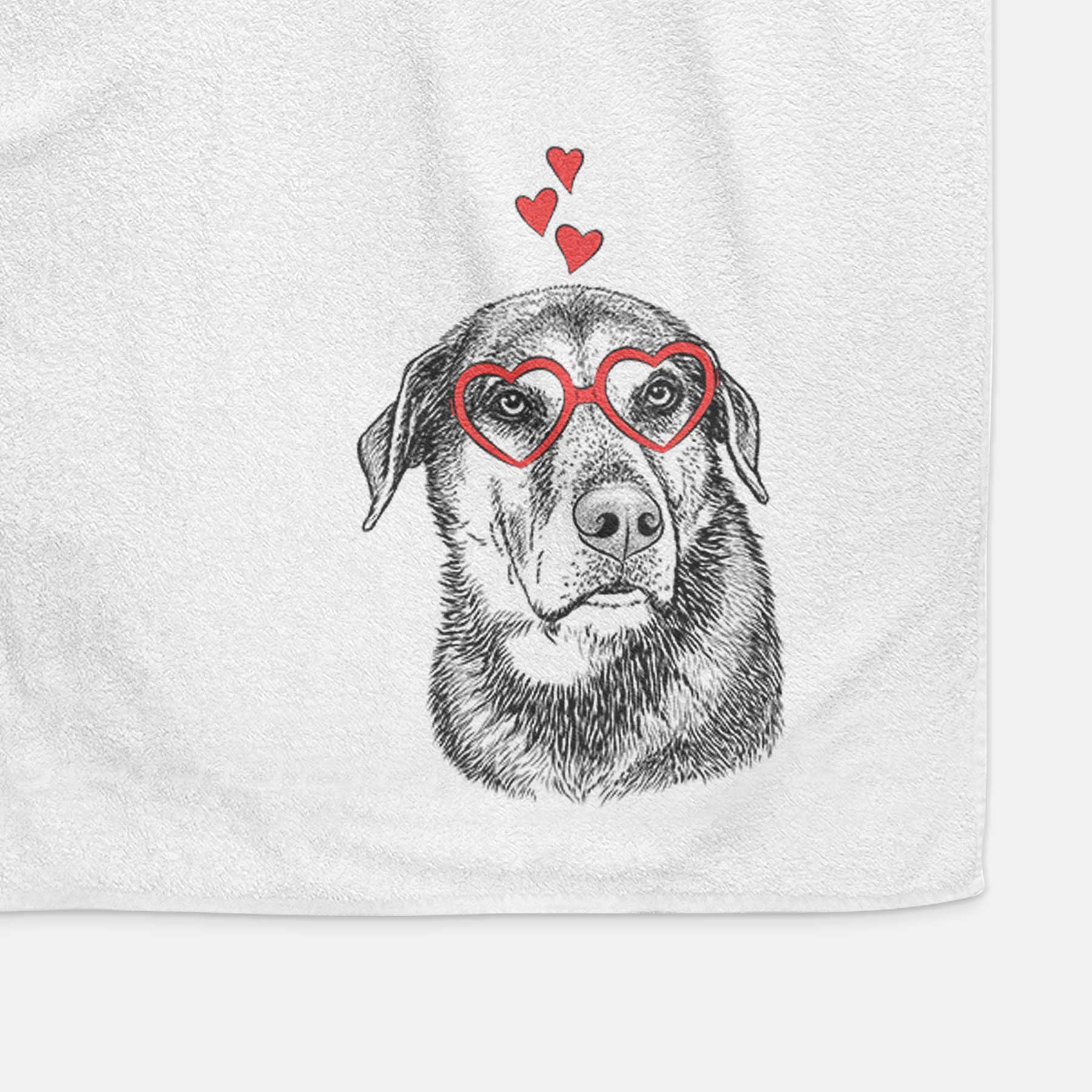 Lobo the Shepherd Mix Decorative Hand Towel