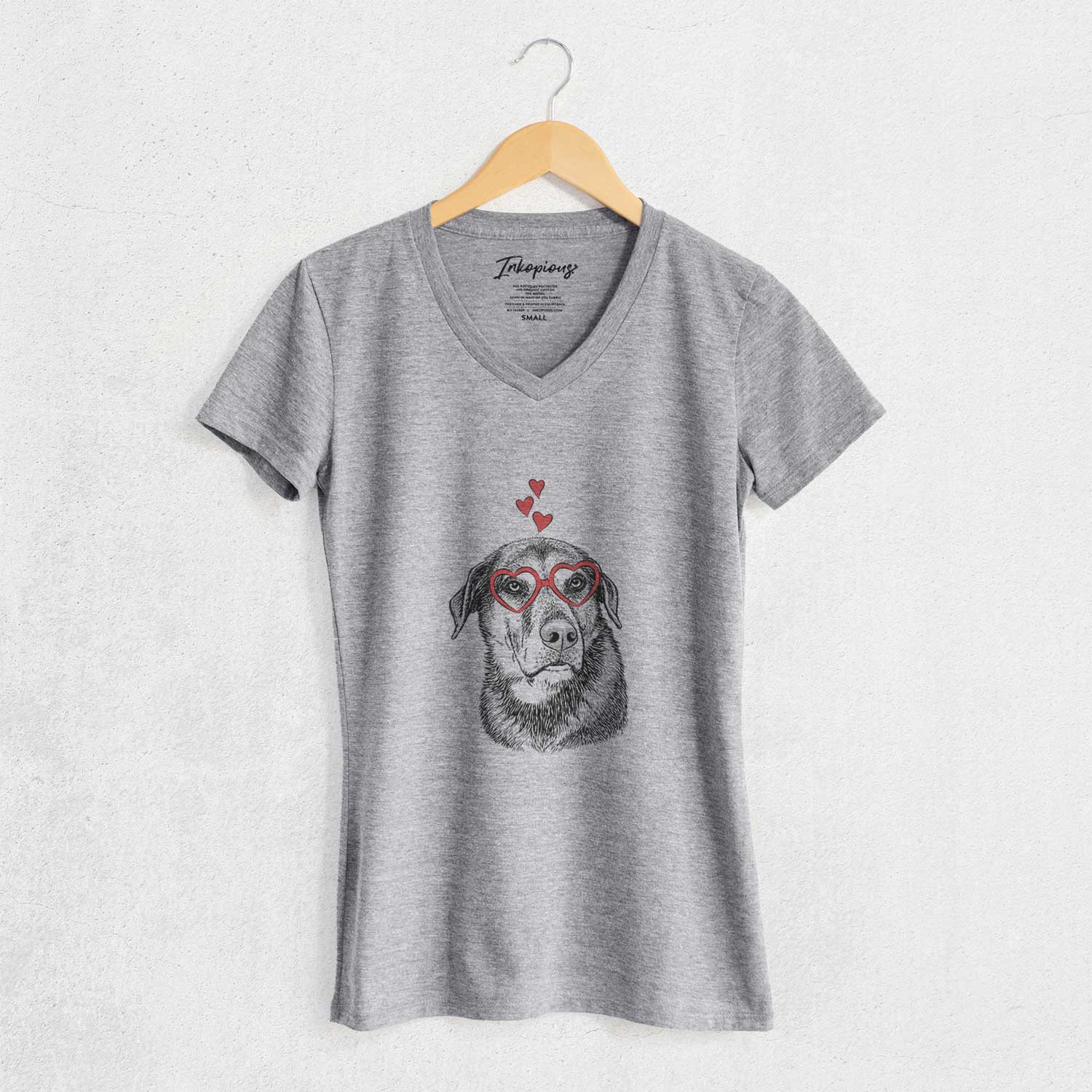 Valentine Lobo the Shepherd Mix - Women's V-neck Shirt